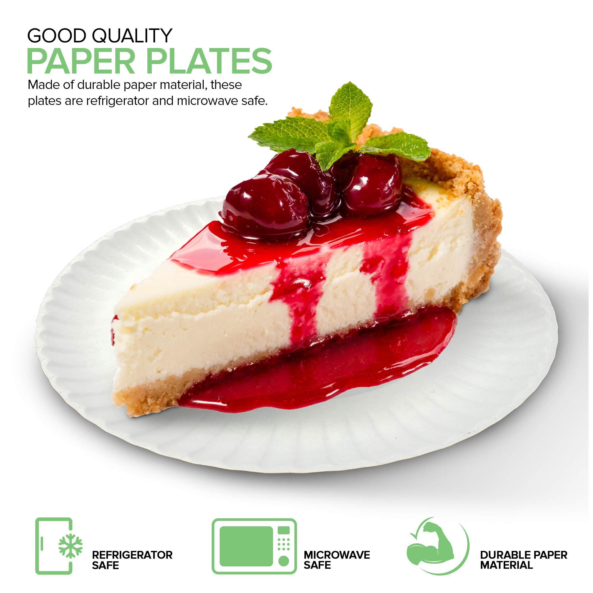 Stock Your Home 6-Inch Paper Plates Uncoated, Everyday Disposable Dessert Plates 6" Paper Plate Bulk, White, 500 Count - Image 5