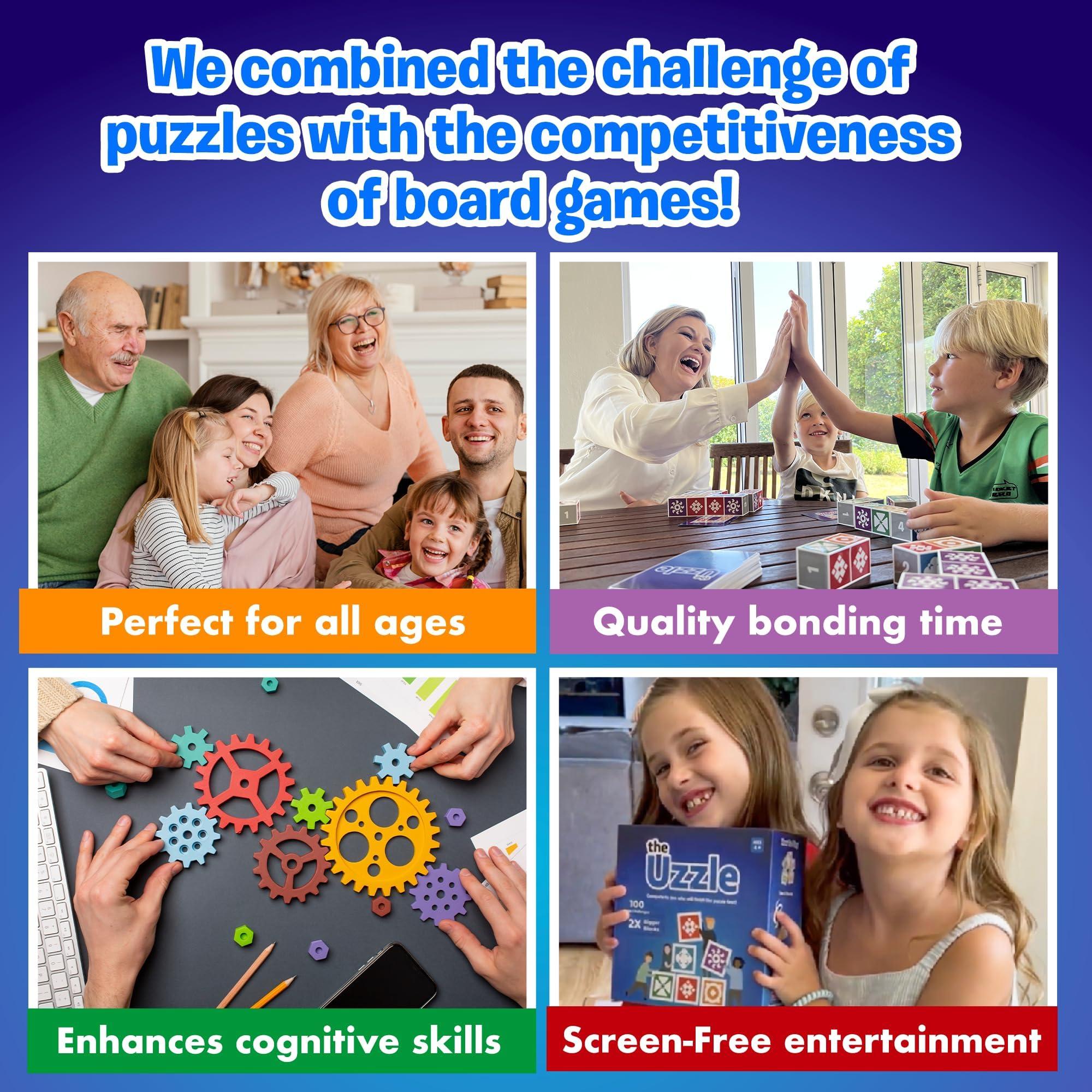 The Uzzle 3.0 Board Game, Family Board Games for Children & Adults, Block Puzzle Games for Ages 4+ - Image 3
