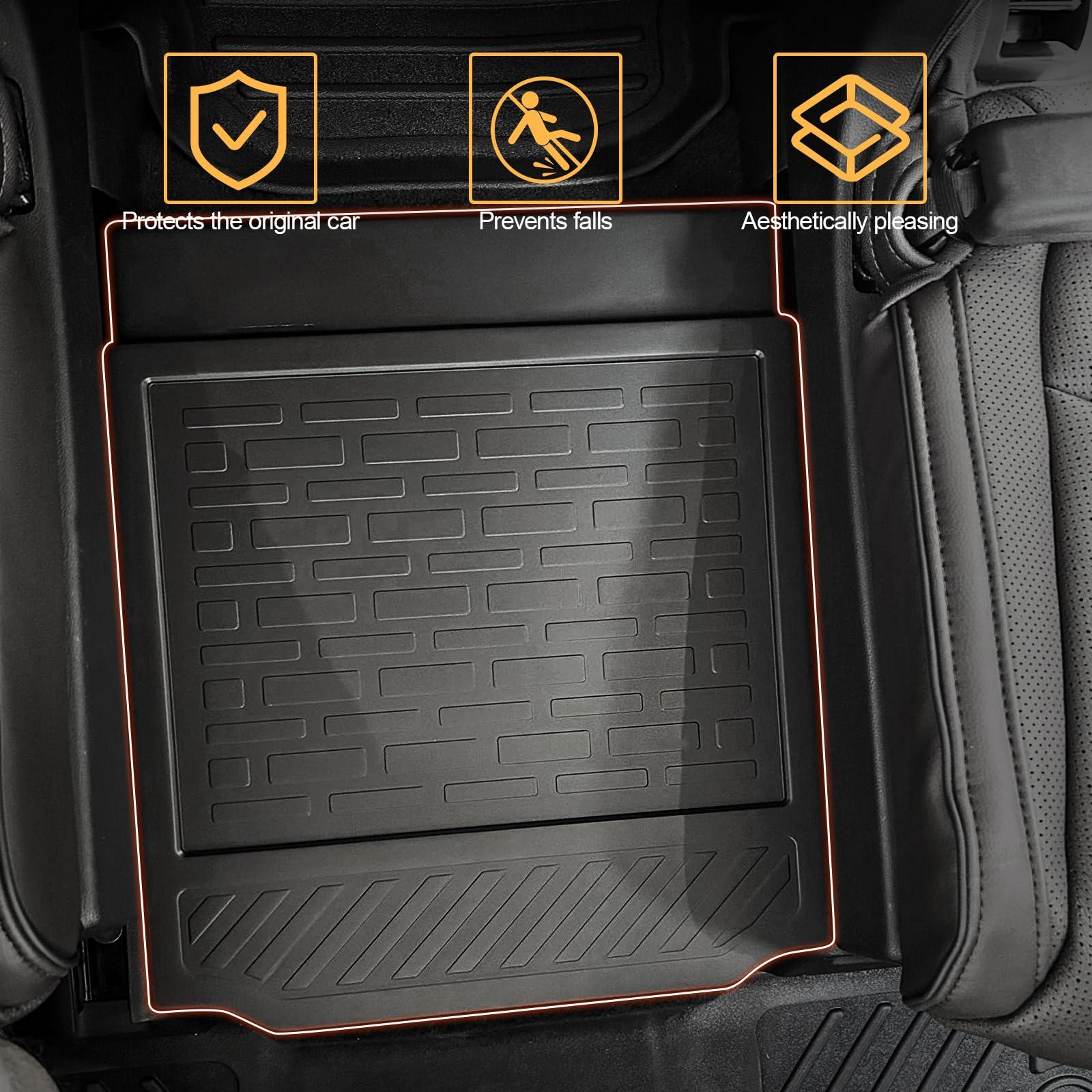 HOUCLEMIC Removable Middle Seat Floor Cover for 2023-2025 Honda Pilot Removable 2nd Row Middle Seat Elite/Touring/Black Edition/EX-L 8 Passenger and 7 Passager 2020-2024 Acura MDX Accessories - Image 5