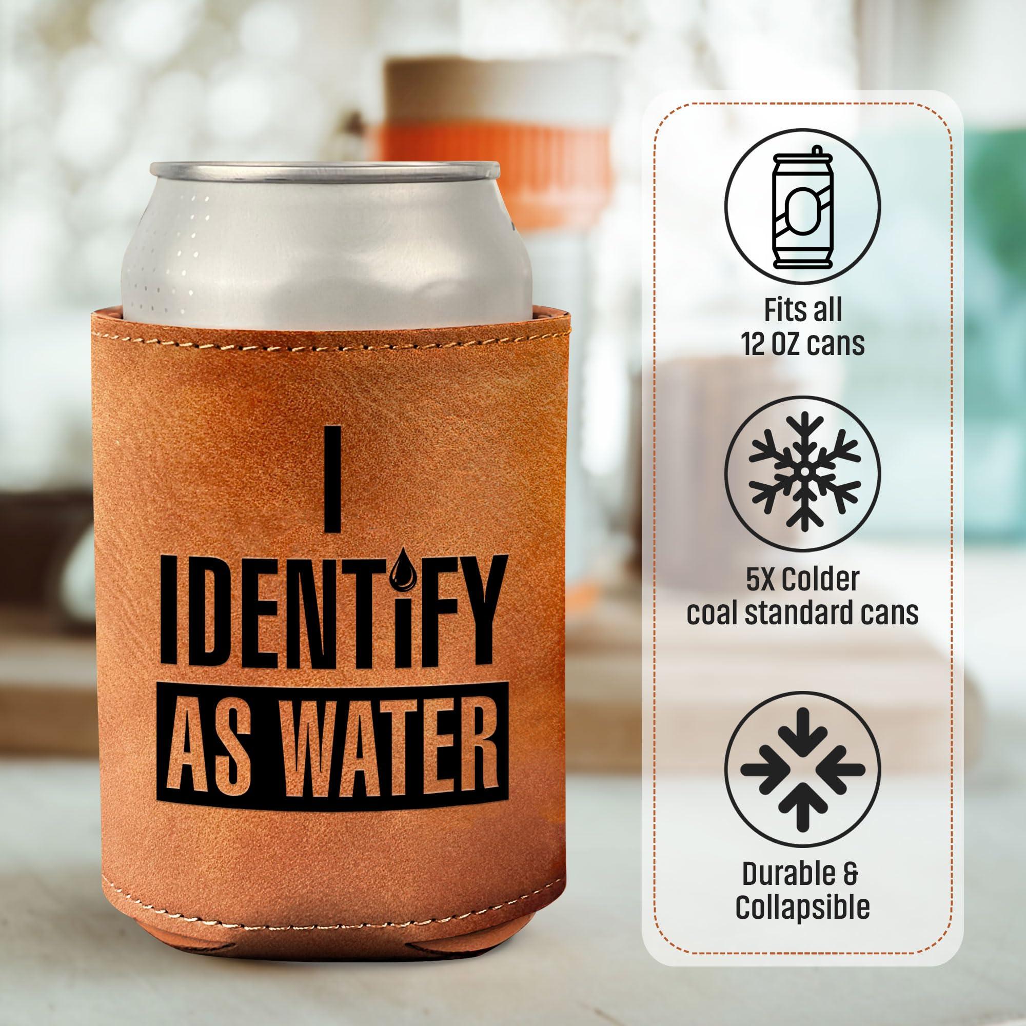 Gifts for Dad from Daughter, Son for Fathers Day - Dad Gifts, Men Gifts - Birthday Gifts for Men, Dad Birthday Gift, Birthday Gifts for Dad - Retirement Gifts for men, Leather Can Cooler for Mens 12Oz - Image 3