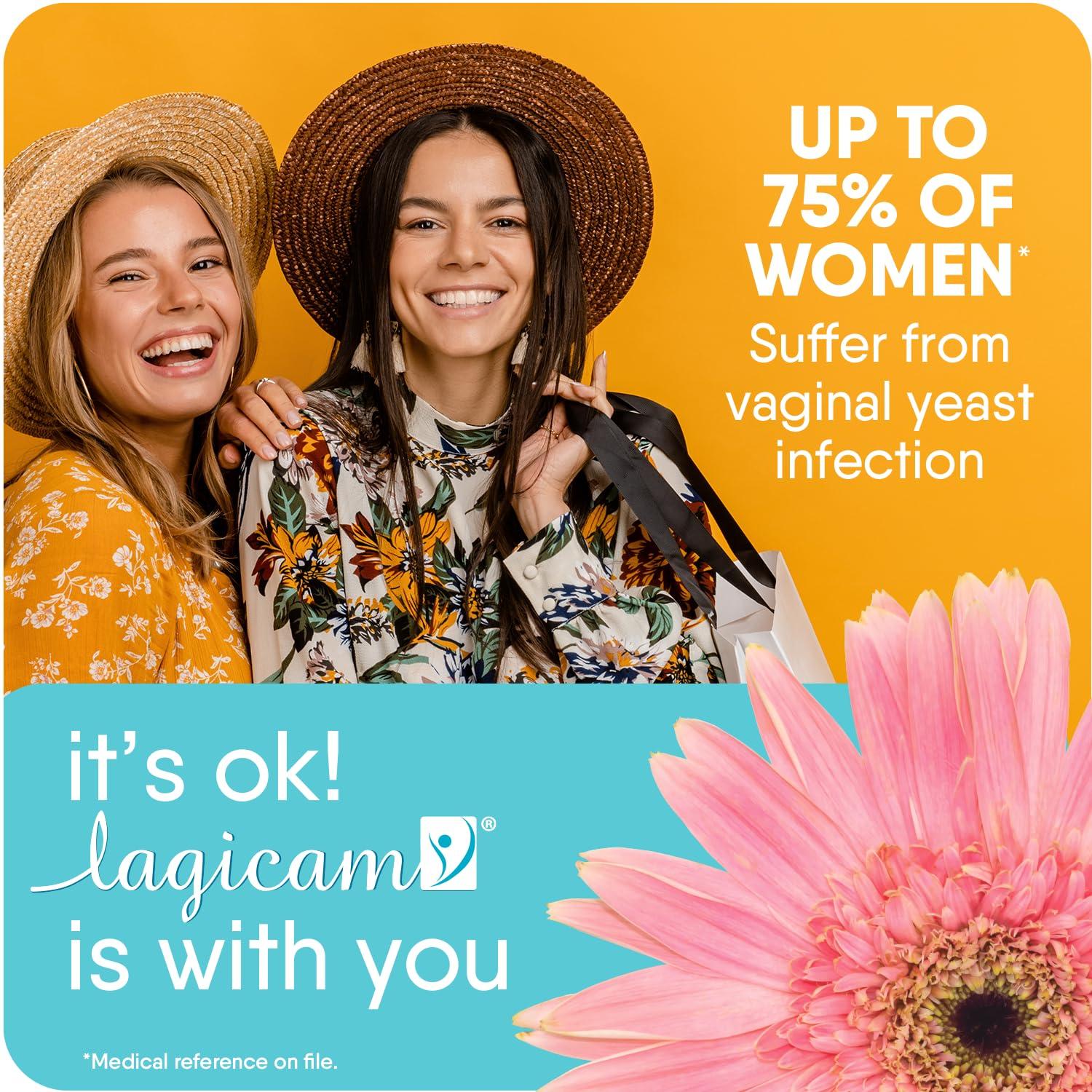Lagicam 3 Day Vaginal Yeast Infection Treatment for Women, Start working on the 1st Day, Miconazole Nitrate, Antifungal Cream relieves Itching and Irritation, 3 Disposable Applicators & Cream (1 Pack) - Image 7