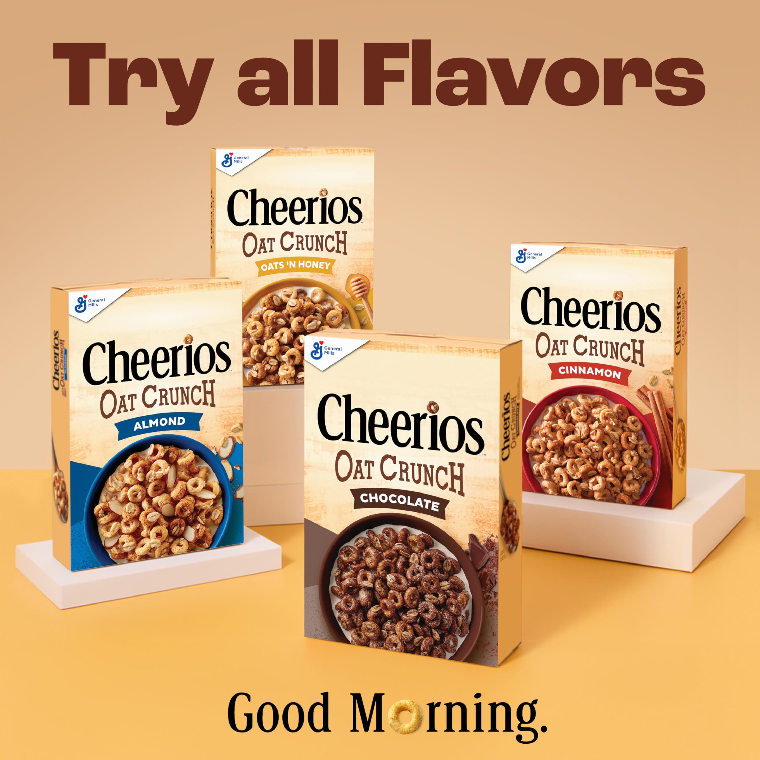 Cheerios Oat Crunch Cinnamon Breakfast Cereal, Made with Whole Grain, Family Size, 24 oz - Image 7