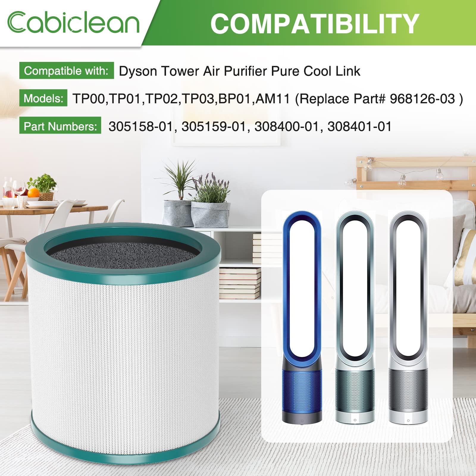 TP01 HEPA Filter Replacement Compatible with Dyson Tower Purifier Pure Cool Link TP01, TP02, TP03, AM11, BP01 Models, Replace Part 968126-03 (2 Pack) - Image 3