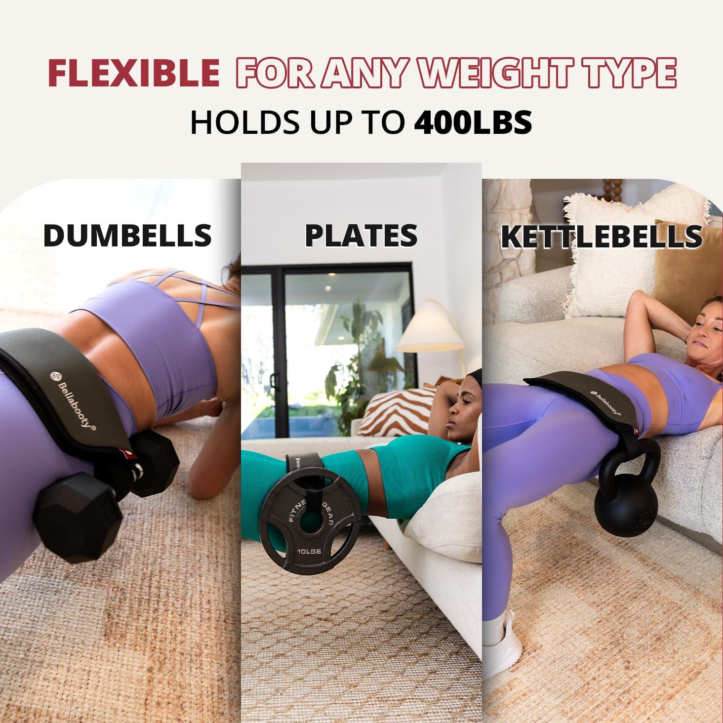 Bellabooty OG Belt - Bellabooty Exercise Hip Thrust Belt – For Dumbbells, Kettlebells, and Plates – Slip-Resistant Padding for Hip Protection – Perfect for Gym, Home, and On-the-Go Workouts - Image 6