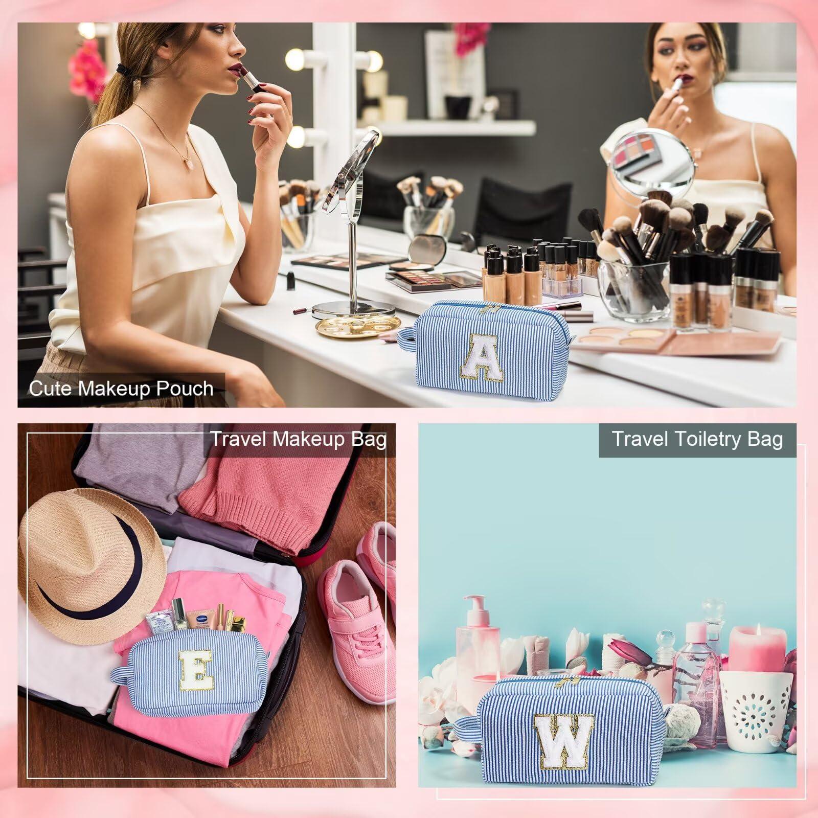 YOOLIFE Birthday Gifts for Mom, Gifts for Mom from Daughter, Mama Gifts Idea, Mother In Law Gifts, Monogram Initial Makeup Bag M - Image 4
