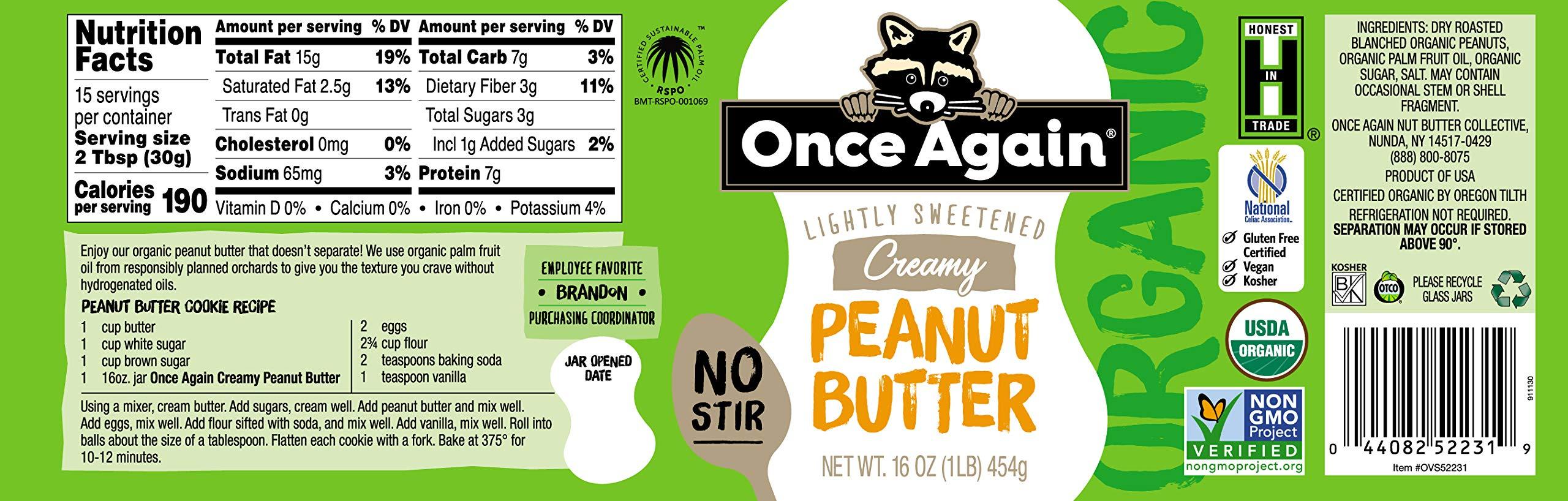 Once Again Peanut Butter American Classic Smooth - 16 oz - Image 2