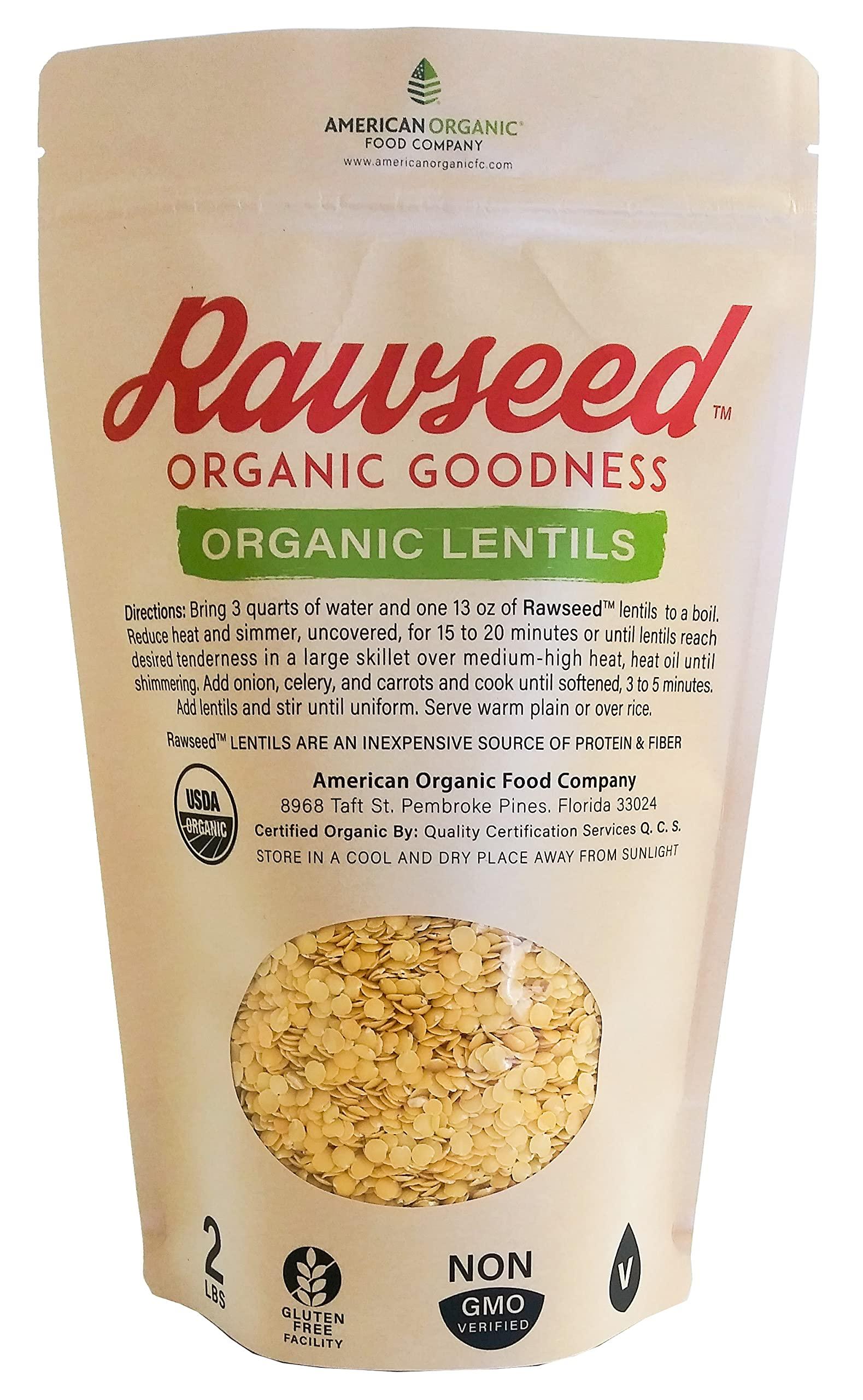 Rawseed Organic Certified lentils Multi-color 2 lb 4 Pack containing: Black, Orange, French, & Brown (1 bag of each). This 4 pack brings in total of 8 lbs of Lentils. - Image 8