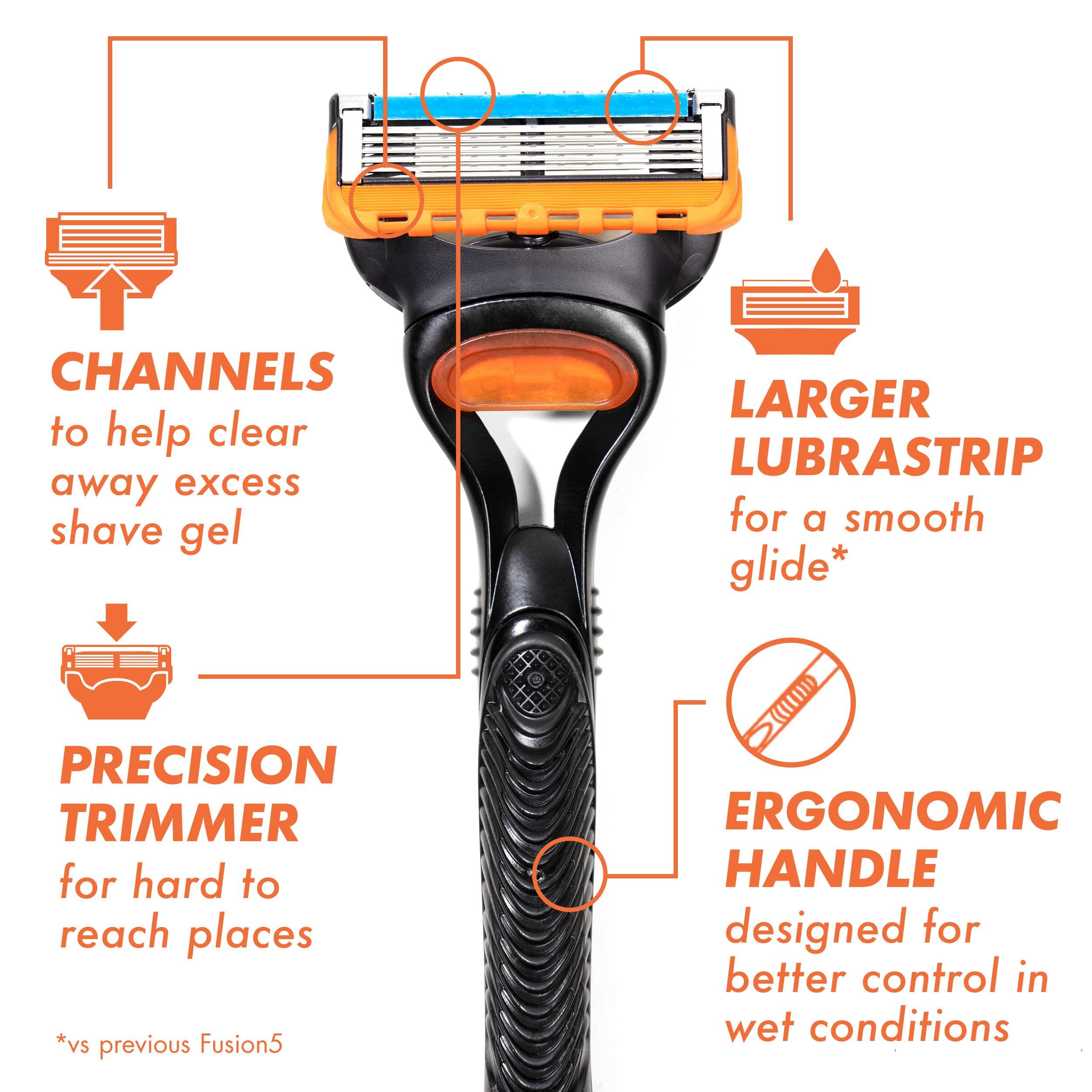 Gillette Fusion5 Razor for Men, Handle + 2 Razor Blade Refills - Image 2