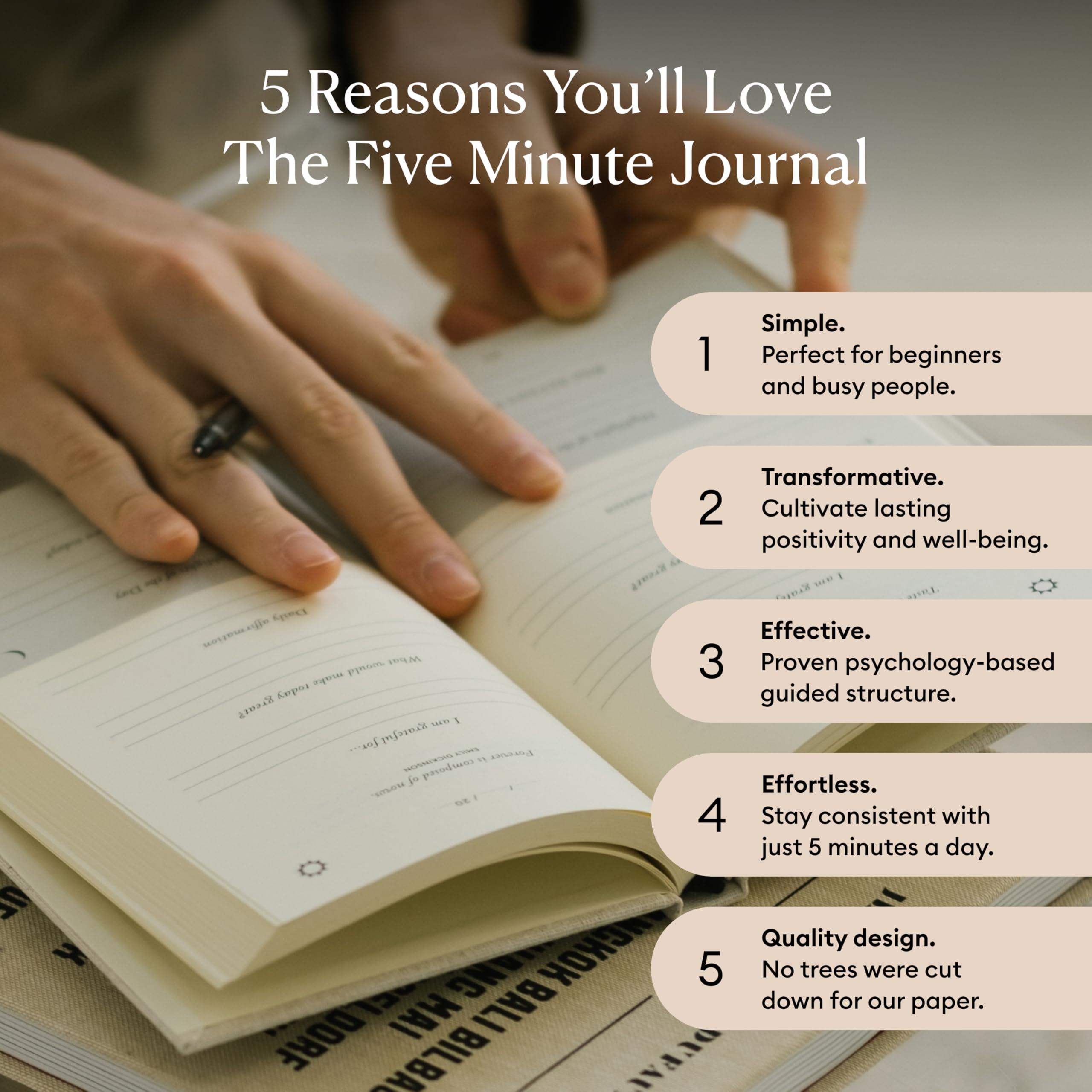 Intelligent Change The Five Minute Journal - Original Daily Gratitude Journal 2025 for Happiness, Mindfulness & Reflection - Daily Affirmations - Undated Planner Gifts for Women & Men - Image 4