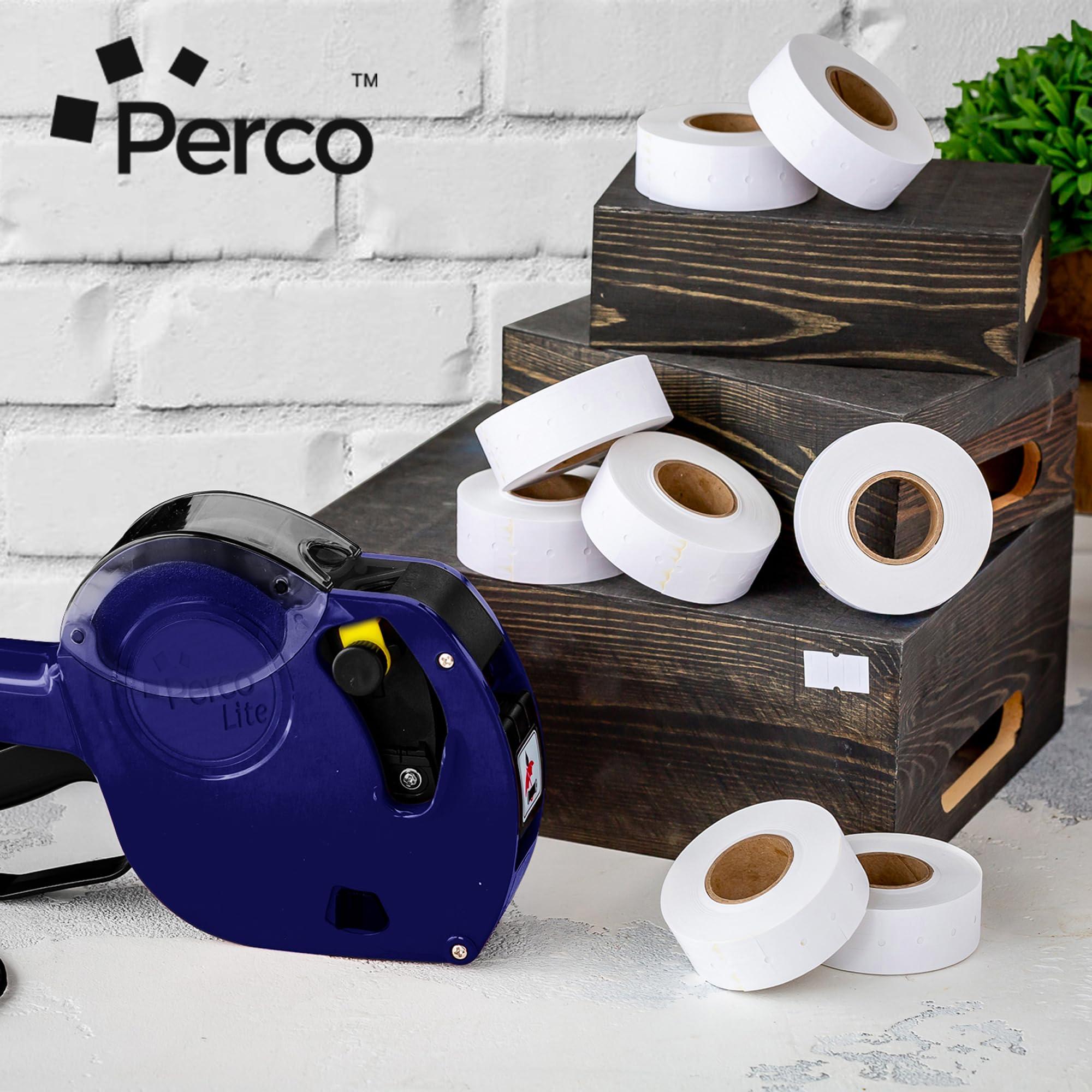 Perco 1 Line White Labels - 8 Rolls, 1 Sleeve, 8,000 Blank Price and Date Gun Labels for Perco 1 Line Price and Date Guns - Made in USA - Image 2
