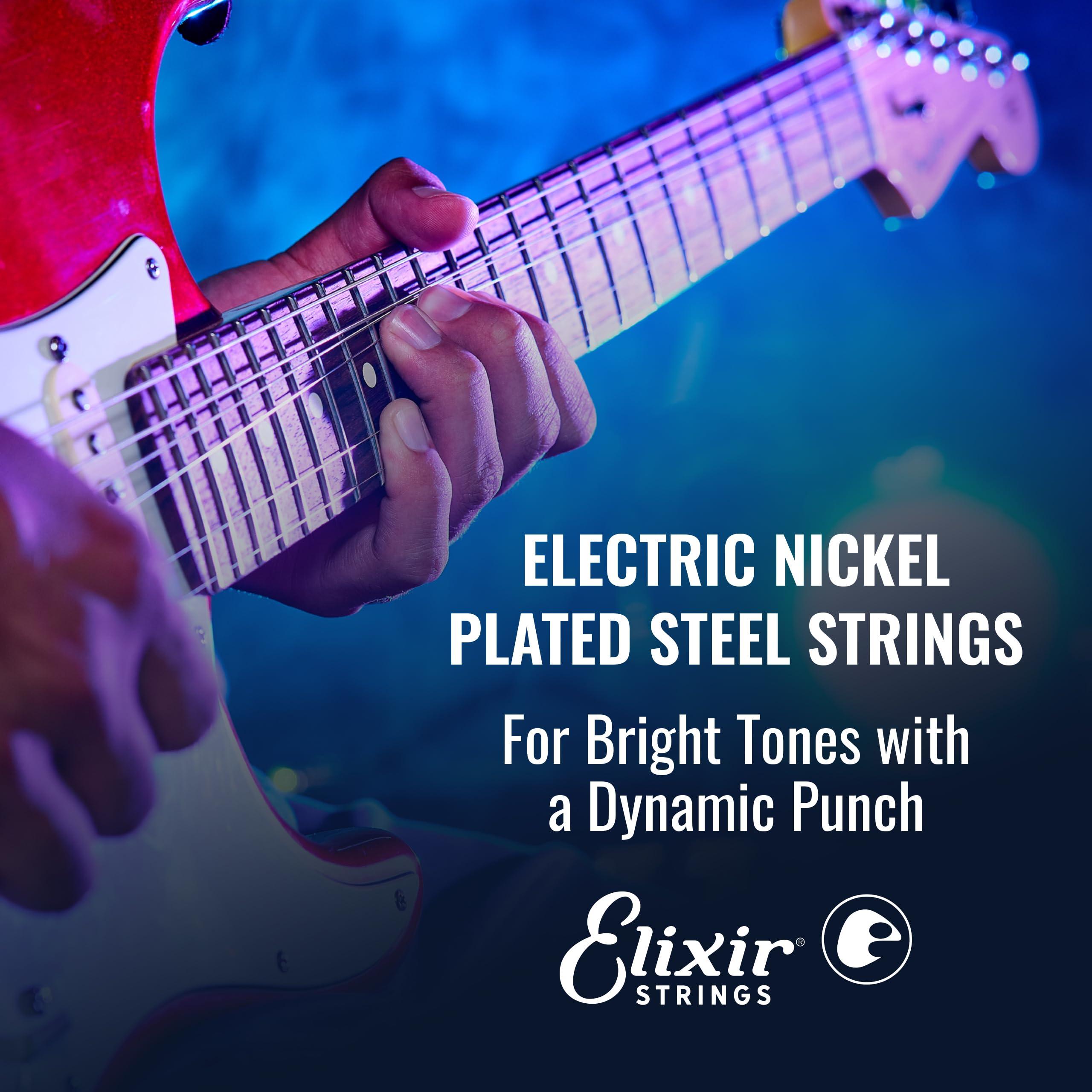 Elixir Strings, Electric Guitar Strings, Nickel Plated Steel with NANOWEB Coating, Longest-Lasting Bright Tone with Comfortable Feel, 6 String Set, Super Light 9-42 - Image 4