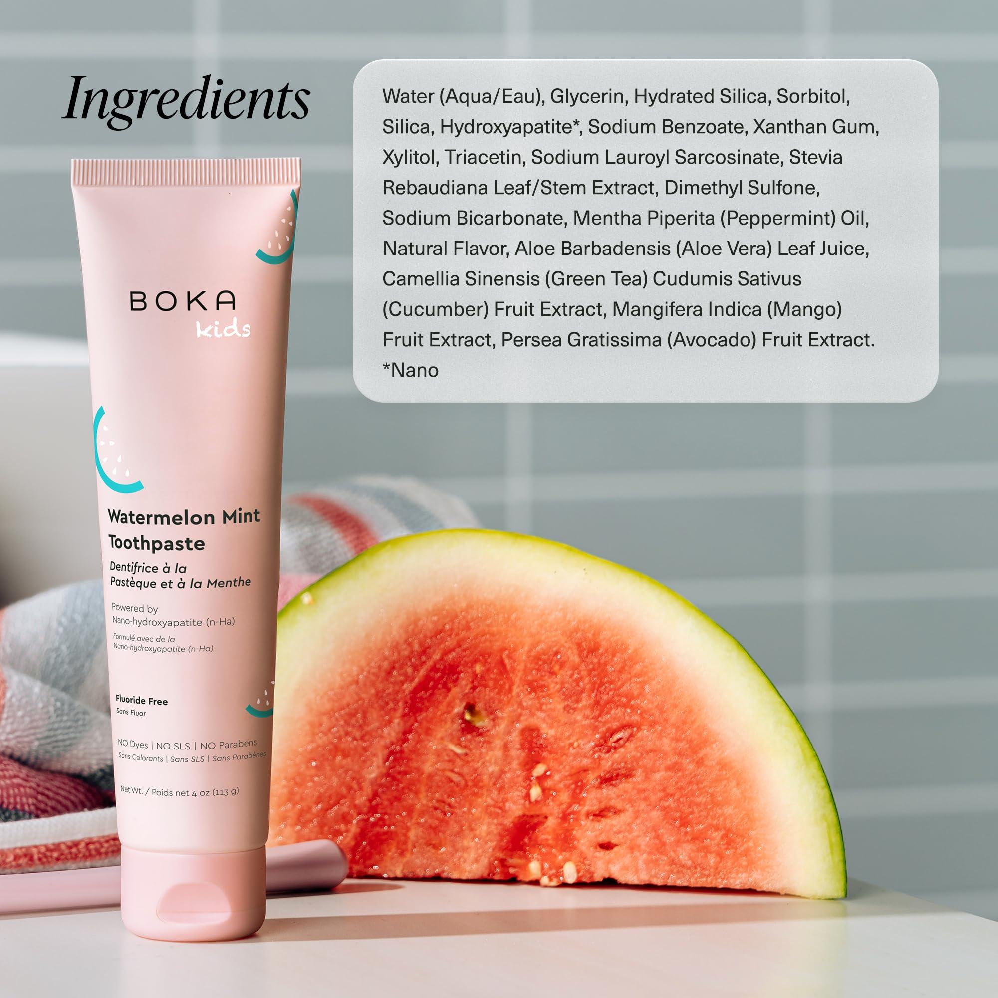 Boka Fluoride Free Toothpaste Nano Hydroxyapatite Toothpaste - Watermelon Mint Flavor, 4 oz 1Pk US Manufactured - Image 6
