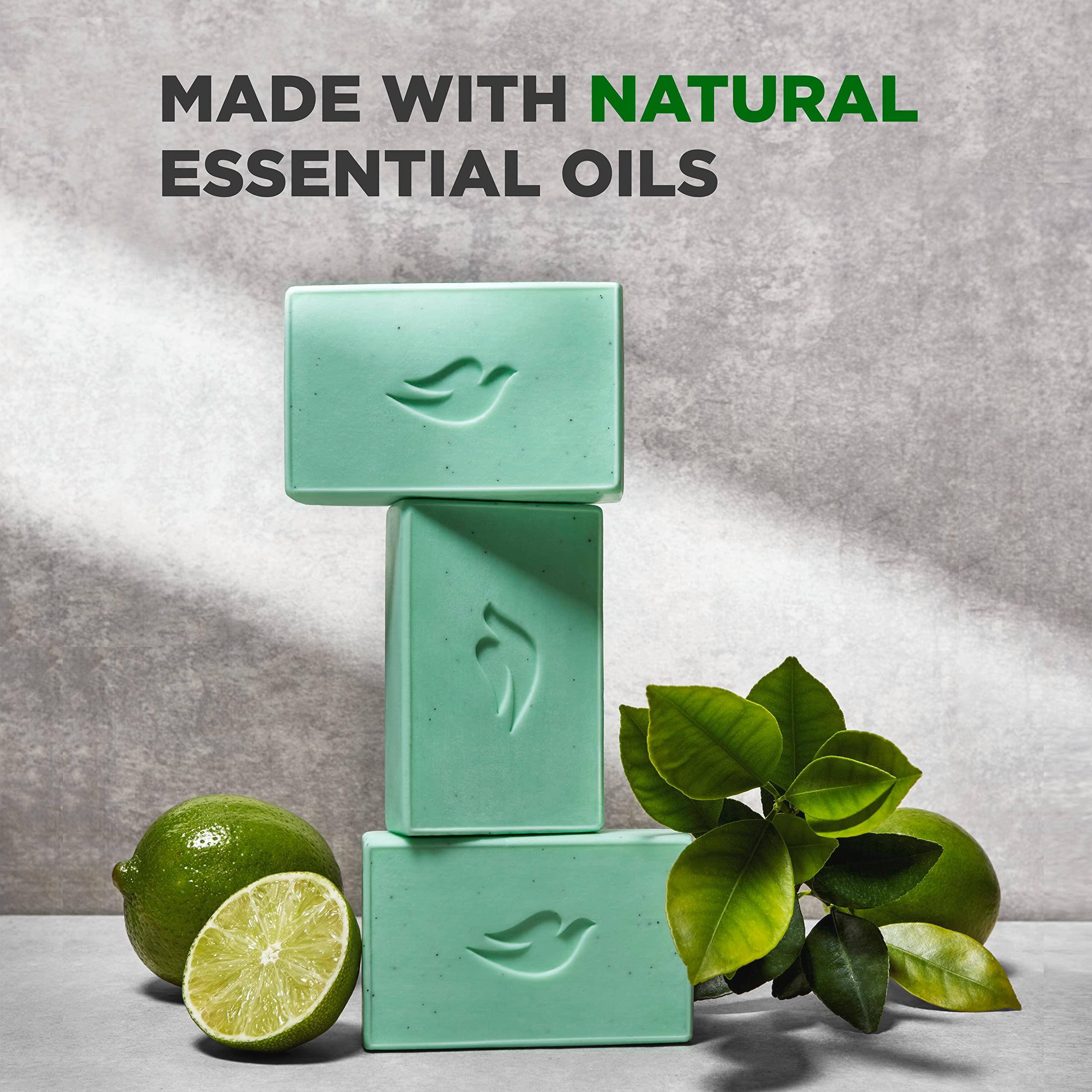 DOVE MEN + CARE Plant-Powered Natural Essential Oil Bar Soap Reinvigorating Lime + Avocado Oil to Clean and Hydrate Mens Skin 4-in-1 Bar Soap for Men's Body, Hair, Face and Shave. 5 oz, 4 Count - Image 5