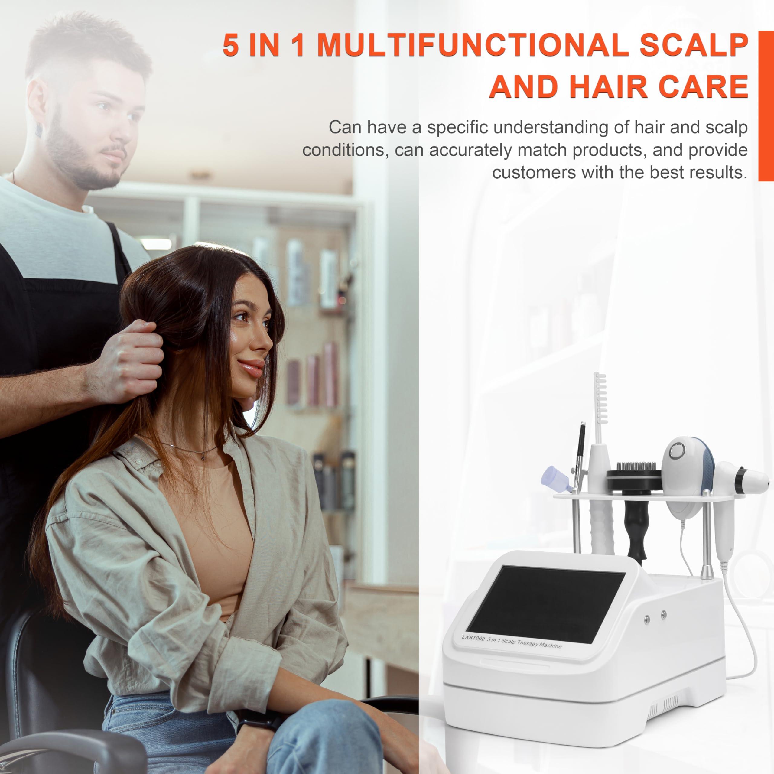 Elitzia Professional 5 in 1 Scalp Massage Hair Care Machine Black Hair Analyzer Equipment 200x Times HD Analysis Multifunction Spray Vibration Massage Brush Scalp Health Detection Salon SPA ETD22002 - Image 2
