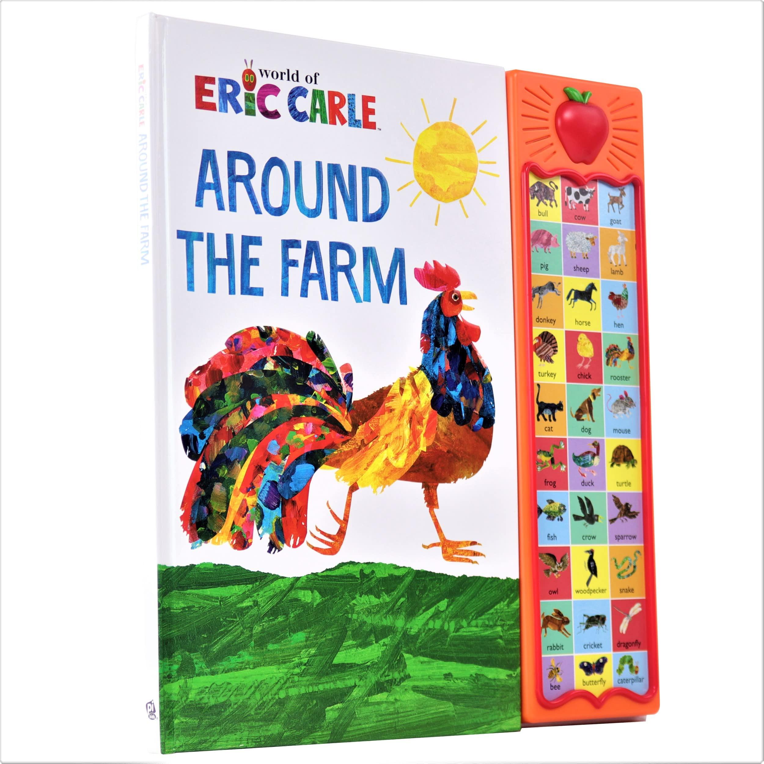 World of Eric Carle, Around the Farm 30-Button Animal Sound Book - Great for First Words - PI Kids - Image 5