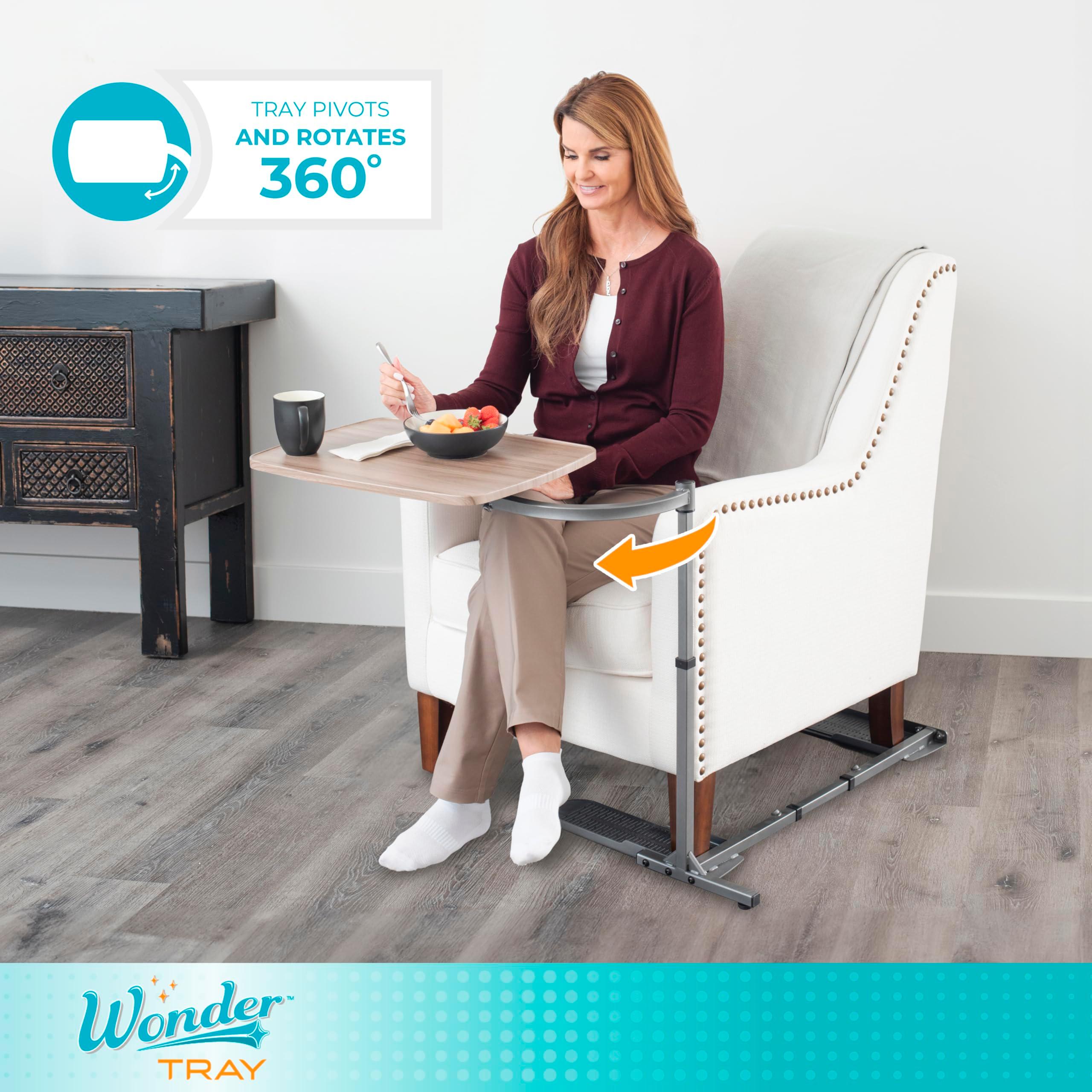 Stander Wonder Tray, Adjustable Swivel Table, Large Laptop Stand, Couch Desk, Side Tables & Gaming Bench, TV-Trays for Eating on Couches, Chairs, Recliners, Ash Gray - Image 7