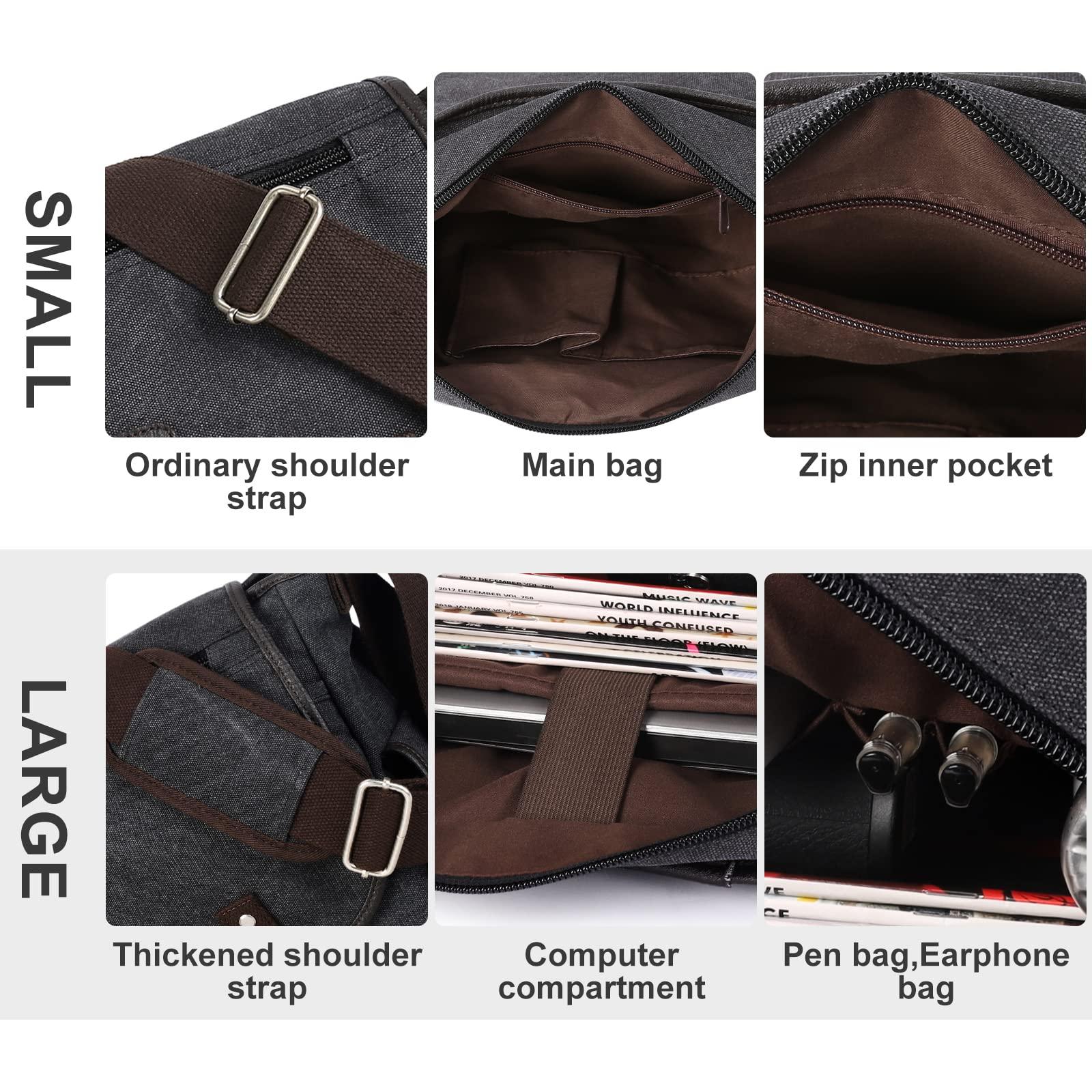 Messenger Bag Men,Waterproof Crossbody Bag,Satchel Shoulder Bag - Image 8
