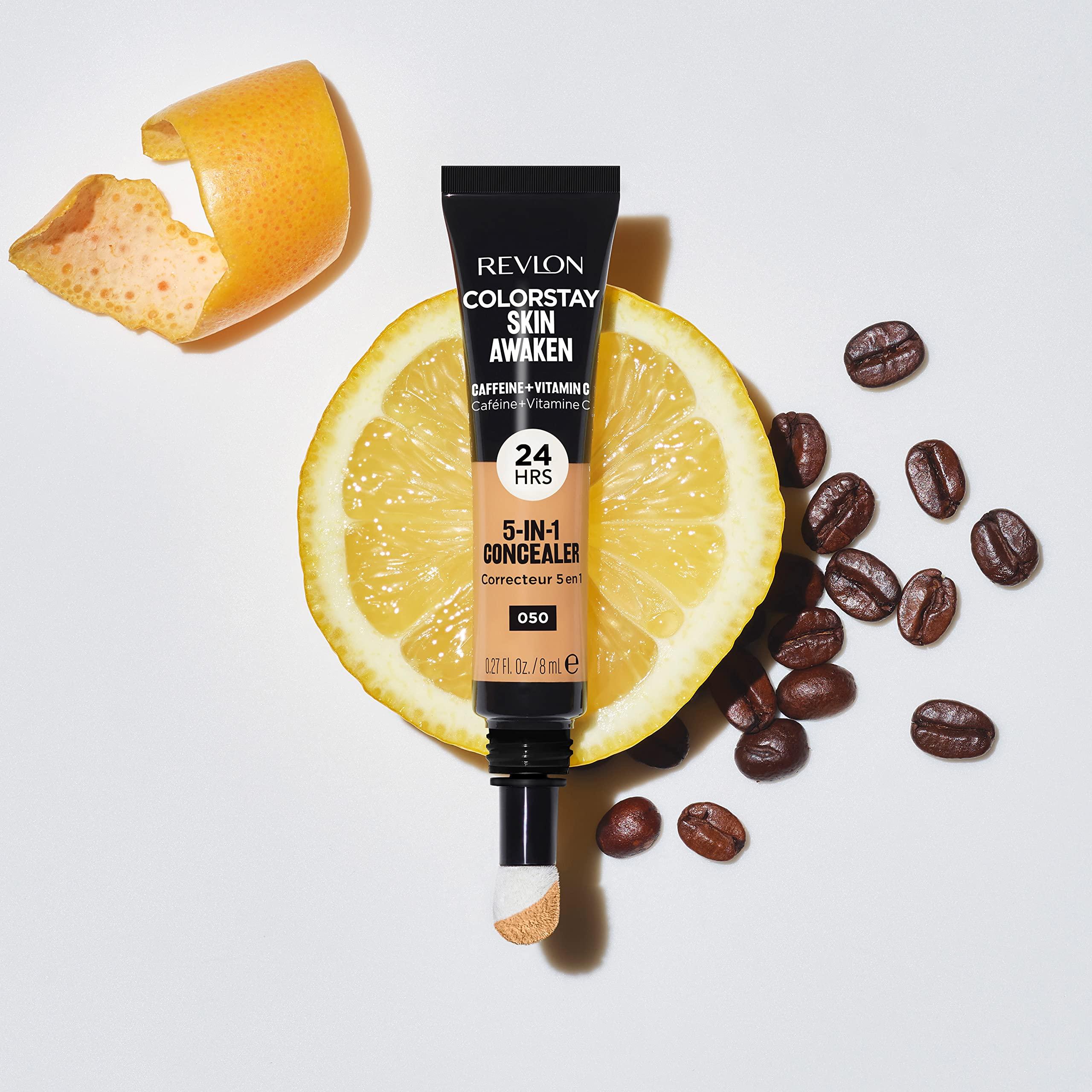 Revlon ColorStay Skin Awaken 5-in-1 Concealer, Lightweight, Creamy Longlasting Face Makeup with Caffeine & Vitamin C, For Imperfections, Dark Circles & Redness, 005 Fair, 0.27 Fl Oz - Image 6