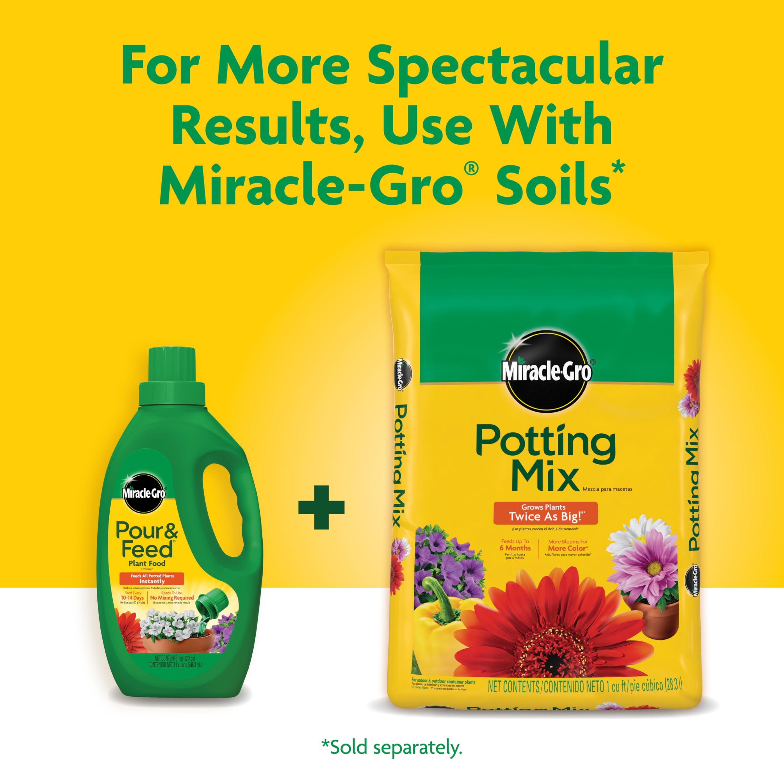 Miracle-Gro Pour & Feed Plant Food, Fertilizer Instantly Feeds Live Plants, For Outdoor & Indoor Plants in Containers, 32 oz. - Image 8