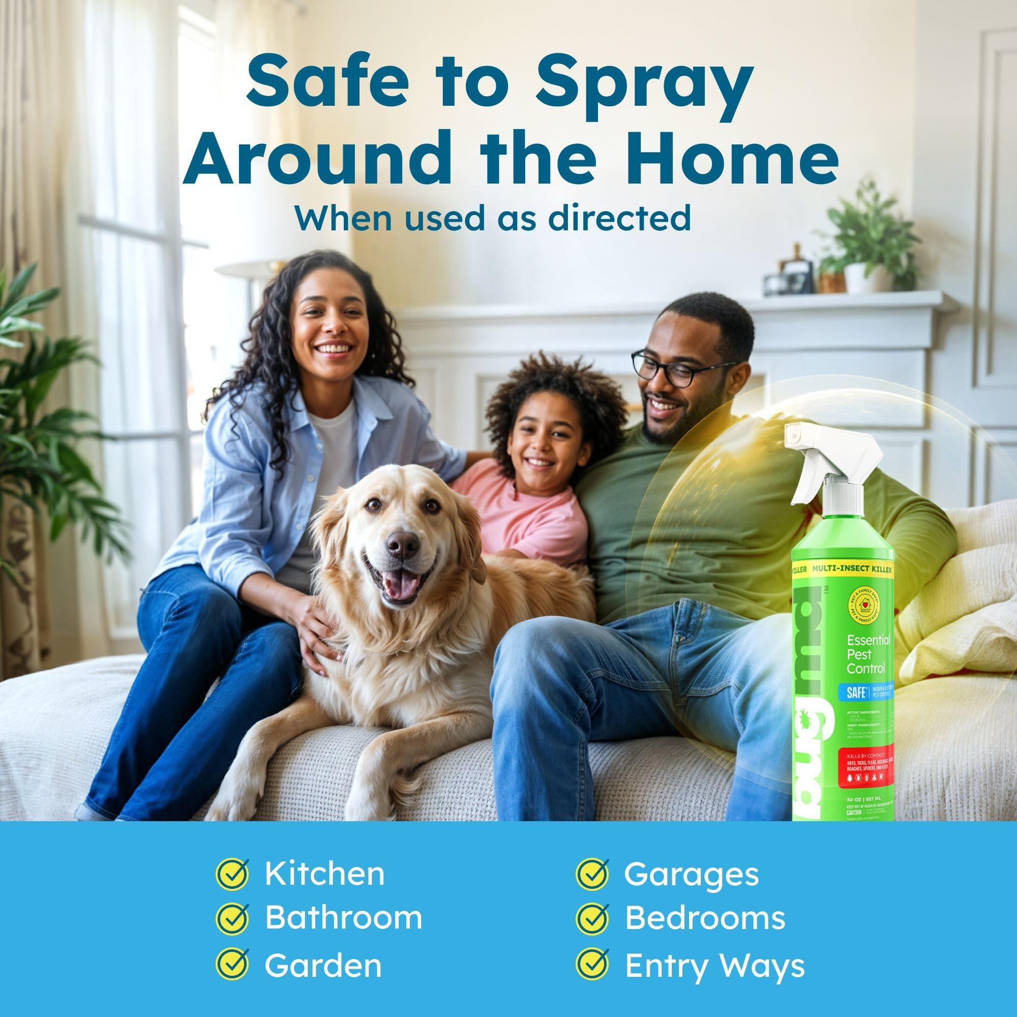 BugMD 30 oz Ant Killer & Bug Spray - Roach and Cockroach Killer Indoor, Spider and Flea Spray for Home, Fly and Insect Defense, Natural, Safe with Essential Oils, Plant-Powered, Pest Control Pack of 2 - Image 6