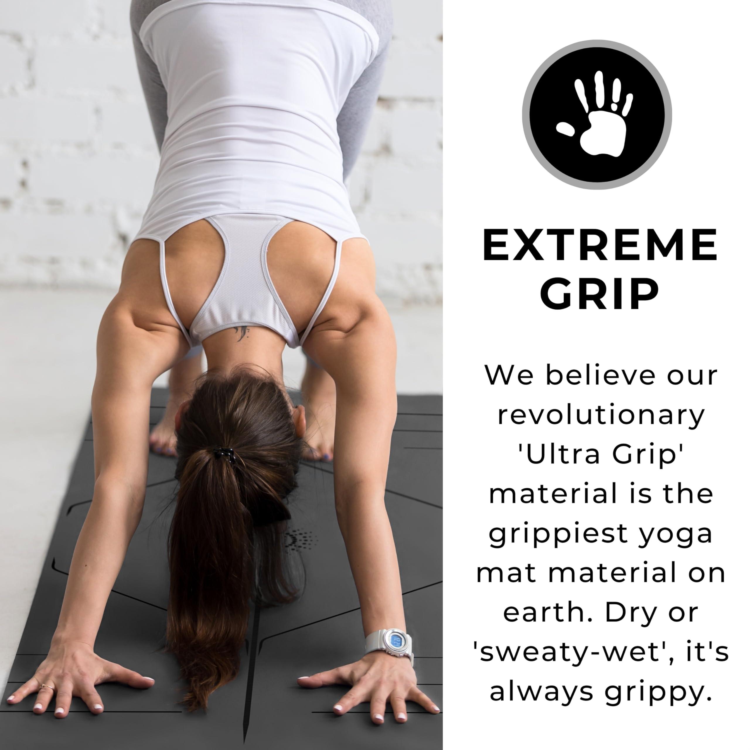 Plyopic. Ultra-Grip Pro Yoga Mat – EXTREME Non-Slip Performance - Dry Grip & Wet Grip - Alignment Lines - Comfortable & Sweat Resistant - For Yoga, Pilates, Exercise, Workout, Bikram & Hot Yoga - Image 3
