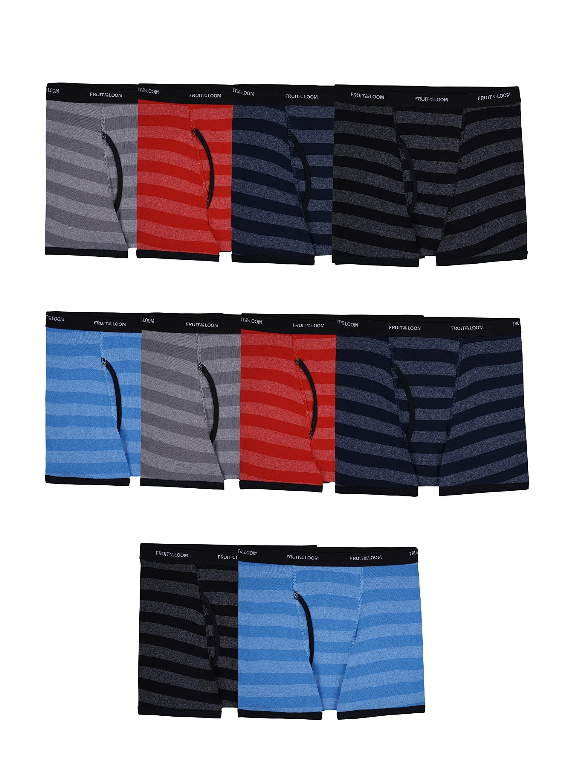 Fruit of the Loom Boys' and Toddler Boxer Briefs, Tag Free & Breathable Underwear, Assorted Color Multipacks