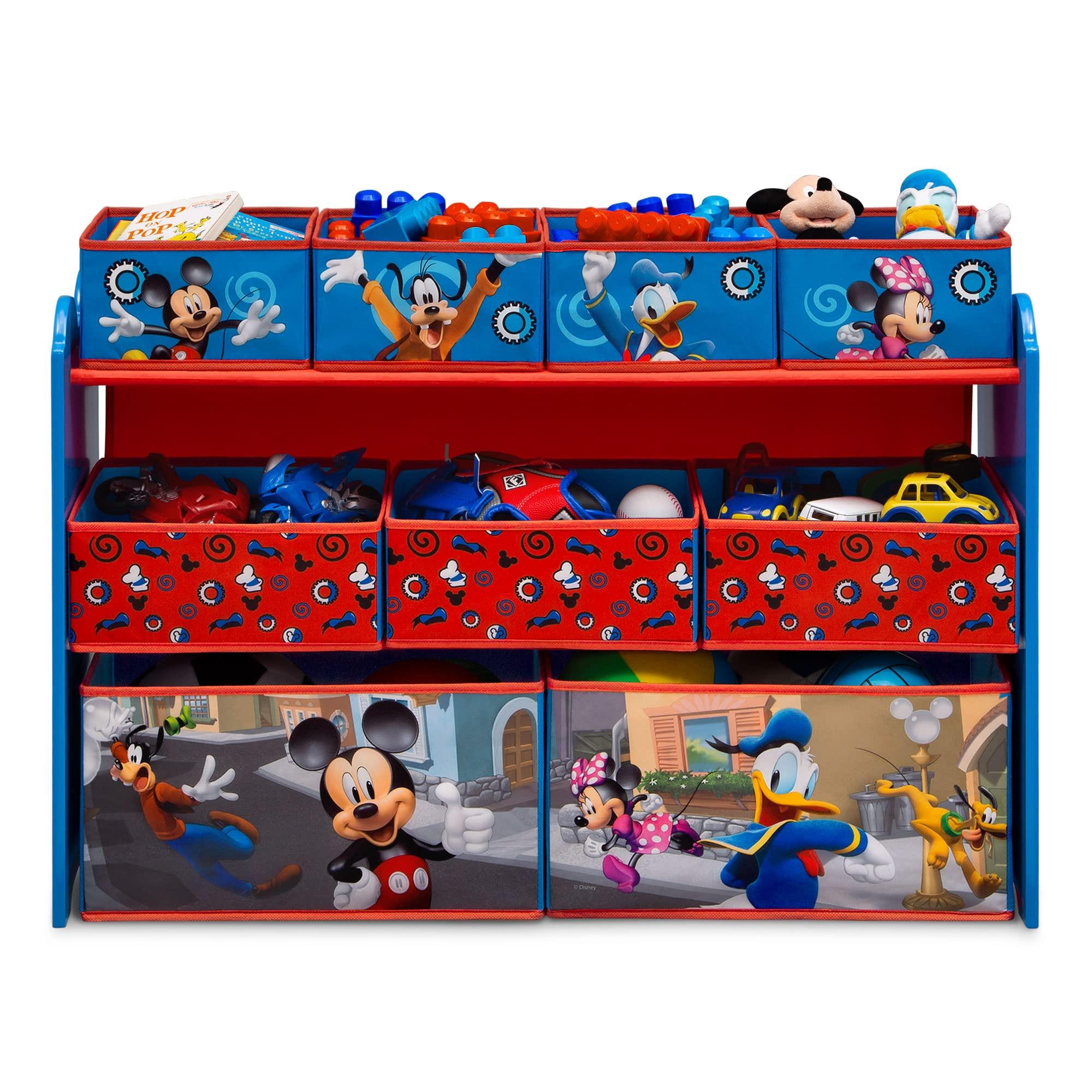 Delta Children Disney Mickey Mouse Deluxe 9 Bin Design and Store Toy Organizer, Greenguard Gold Certified - Image 6