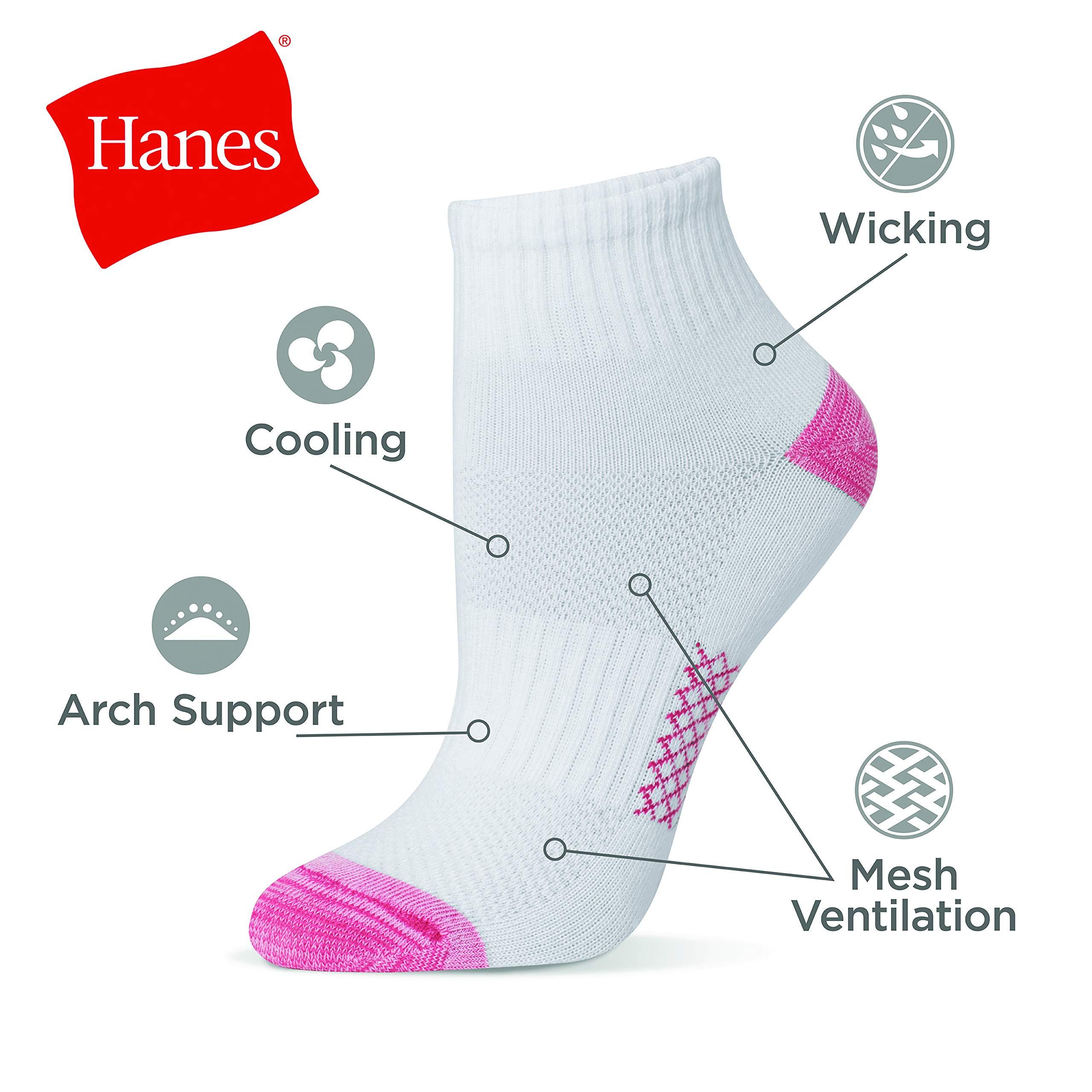 Hanes Women's 6-Pair Lightweight Breathable Ventilation Ankle Socks - Image 4