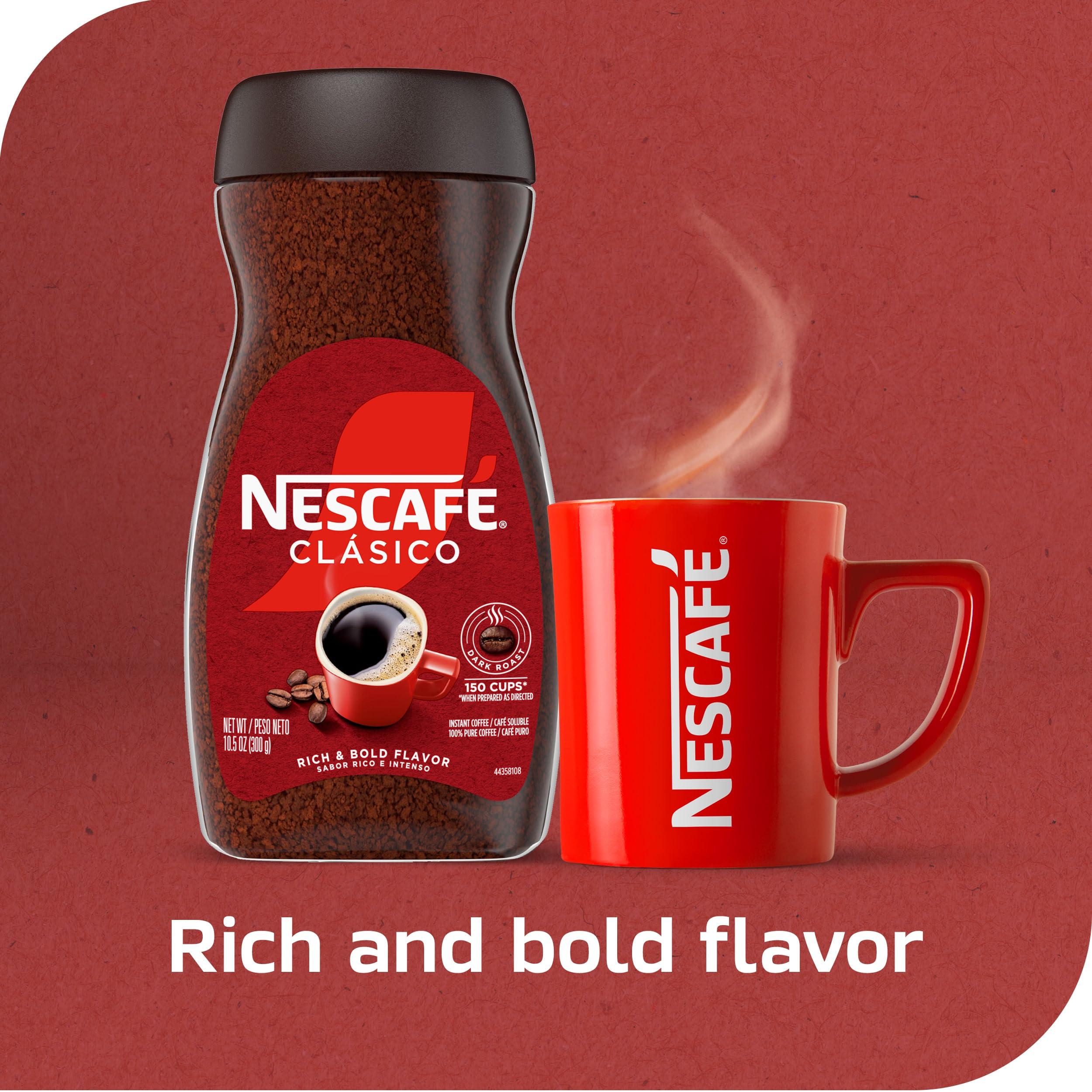 NESCAFÉ CLÁSICO Instant Coffee, Dark Roast Coffee, 1 Jar (10.5 Oz) - Image 3