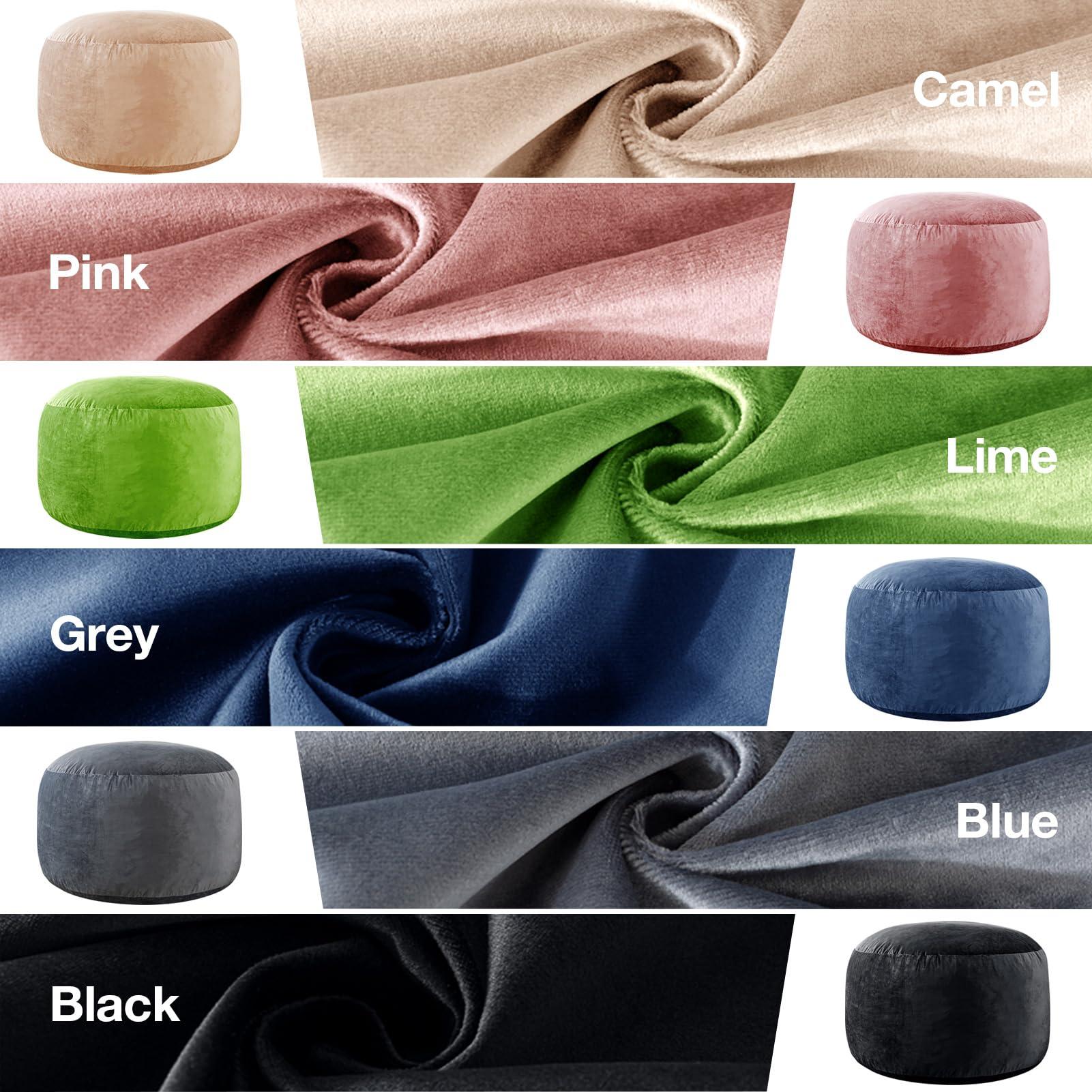 Large Bean Bag Chair for Adults/Kids with Filling, 3 ft Memory Foam Bean Bag Chairs with Filler Included, Ultra Soft Dutch Velvet Fabric, Bean Bag for Living Room - 3 Foot,Dark Gray - Image 6