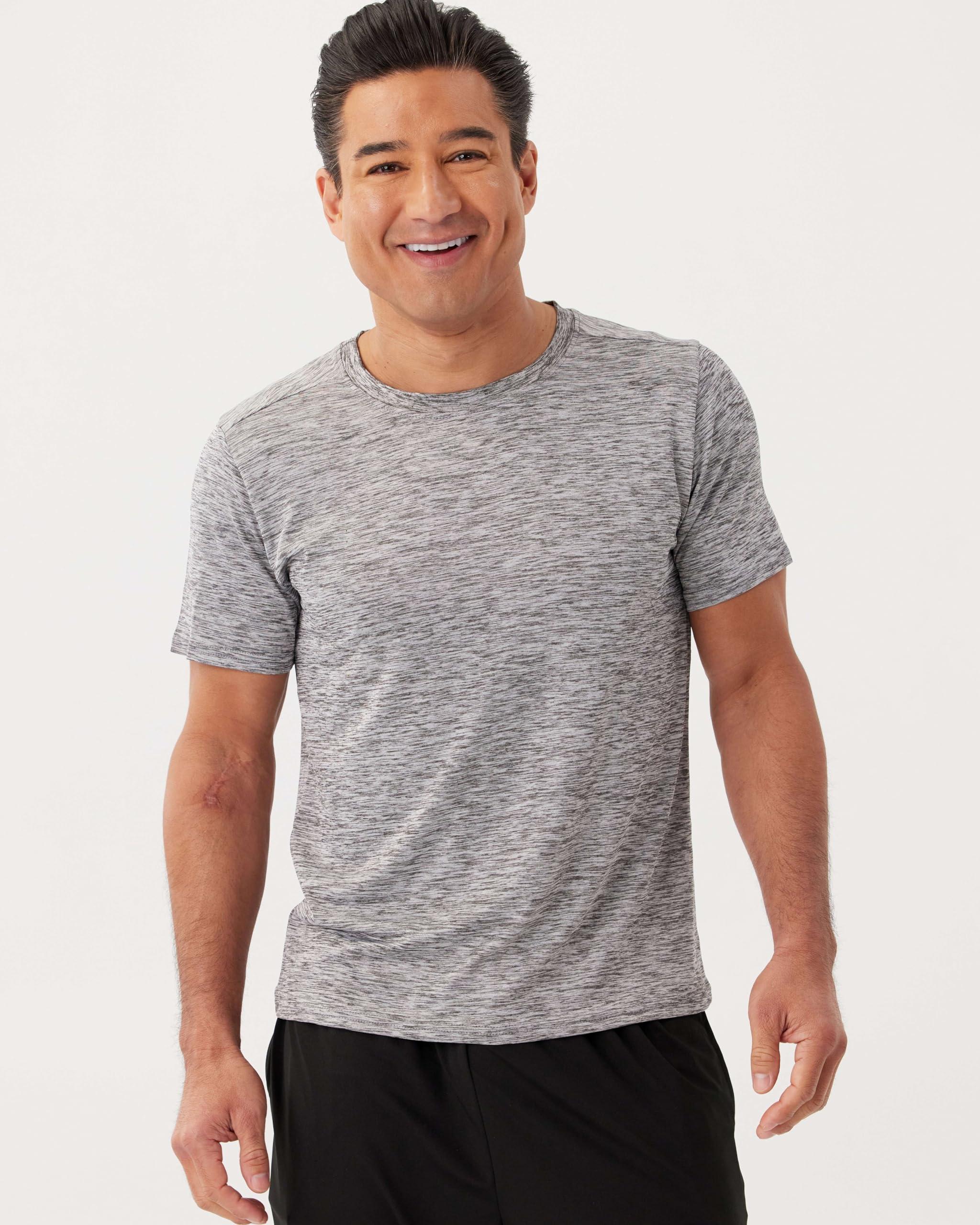 Real Essentials 5 Pack: Men’s Short Sleeve Dry Fit Active Crew Neck T Shirt - Athletic Running Gym Workout Tee Tops - Image 6