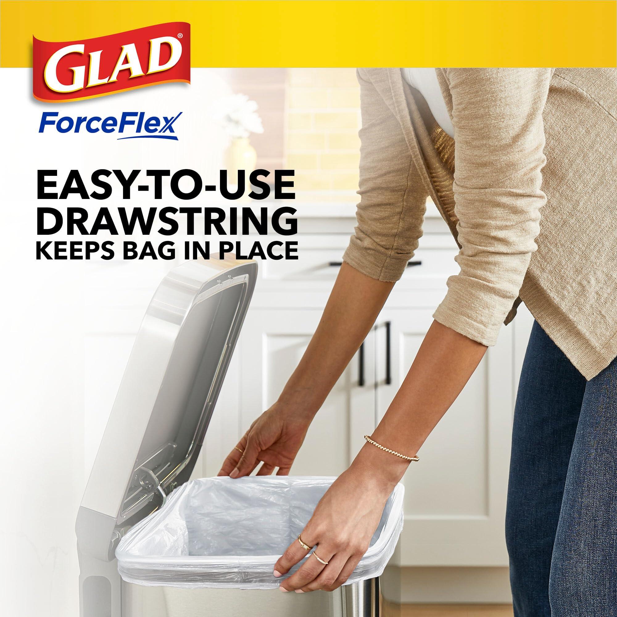 Glad ForceFlex Tall Kitchen Trash Bags, 13 Gal, Fragrance Free, 110 Ct (Package May Vary) - Image 4
