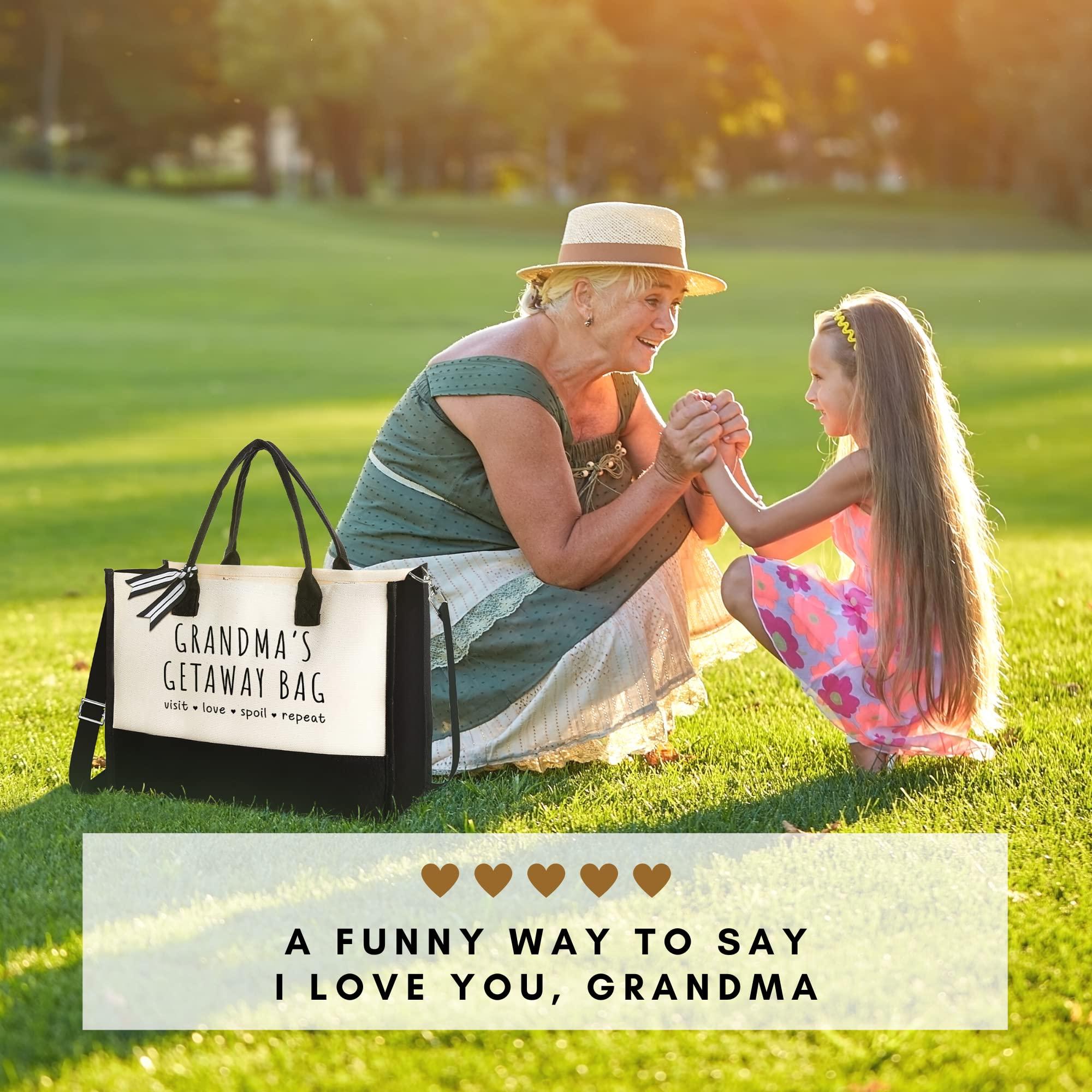 GINGULMINA Grandma Gifts - Gifts for Grandma from Grandchildren - Canvas Tote Bag - Image 4