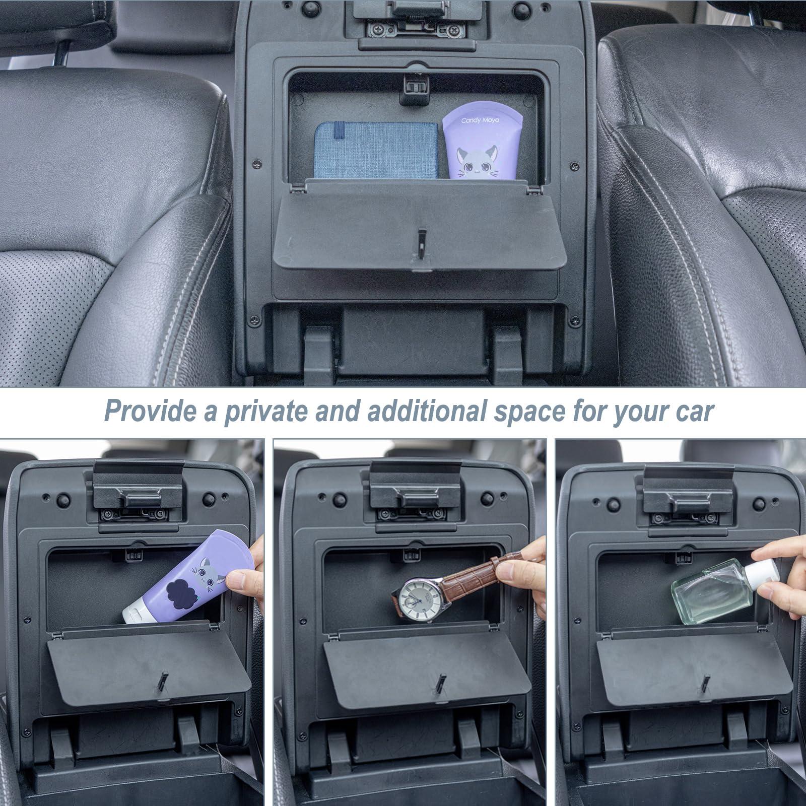 JKCOVER Center Console Hidden Box Organizer Compatible with 2024 2025 Toyota Tacoma Accessories Armrest Secret Compartment Press to Open and Close（Patented Design） - Image 2
