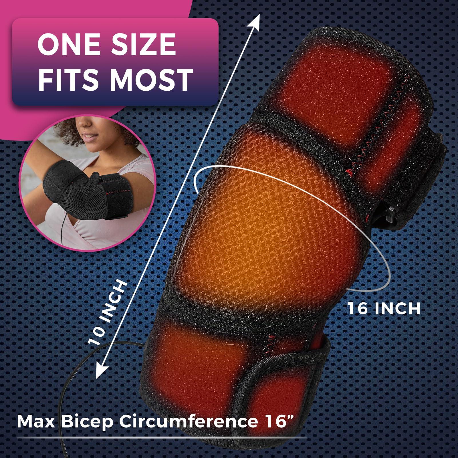 CREATRILL Elbow Heating Pad for Tendonitis and Tennis Elbow, Flexible Arm Heating Pad Sleeve，Tennis Elbow Heated Brace with Moist Heat Option - Image 5
