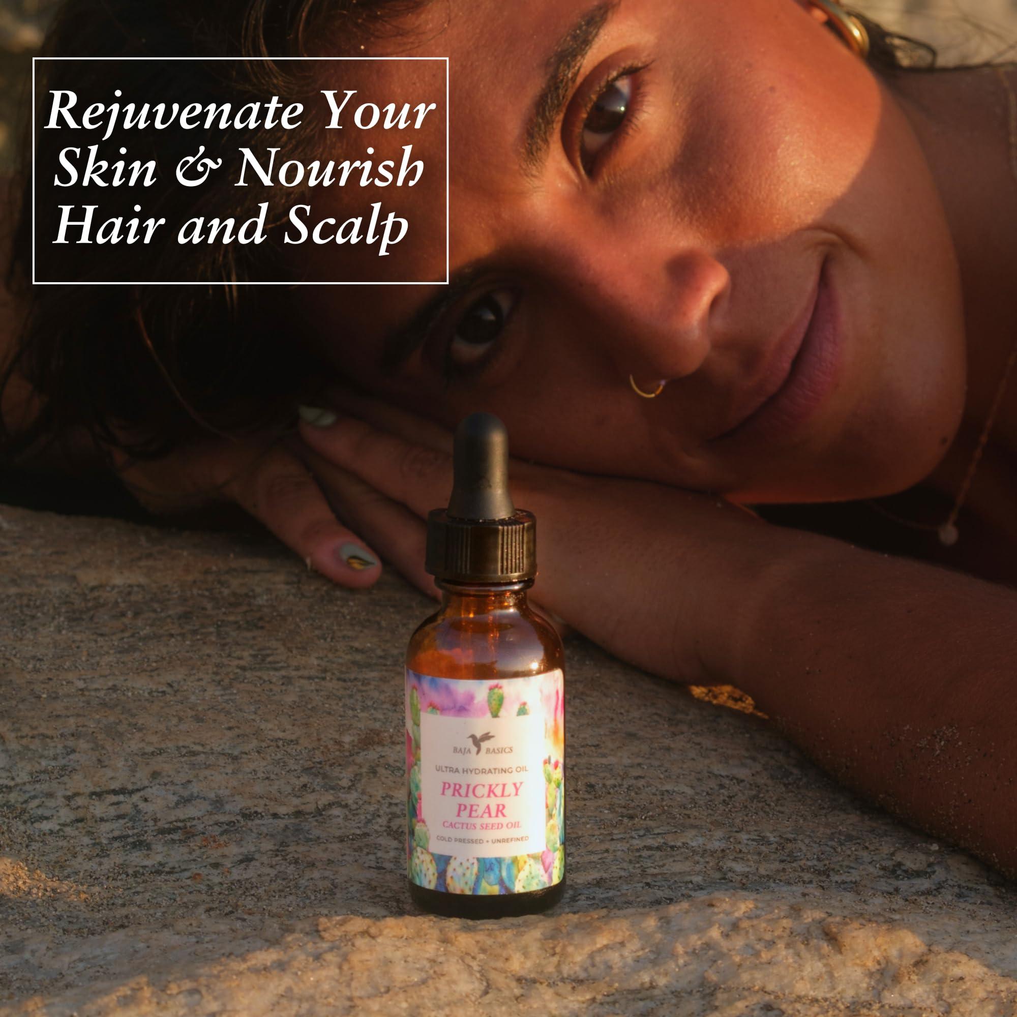 Baja Basics Prickly Pear Seed Oil Cold Pressed, Pure, Unrefined Moisturizer for Skin, Face, Body, Nails and Hair - Multi-Purpose Beauty Product For Men and Women - 1 oz Bottle - Image 3