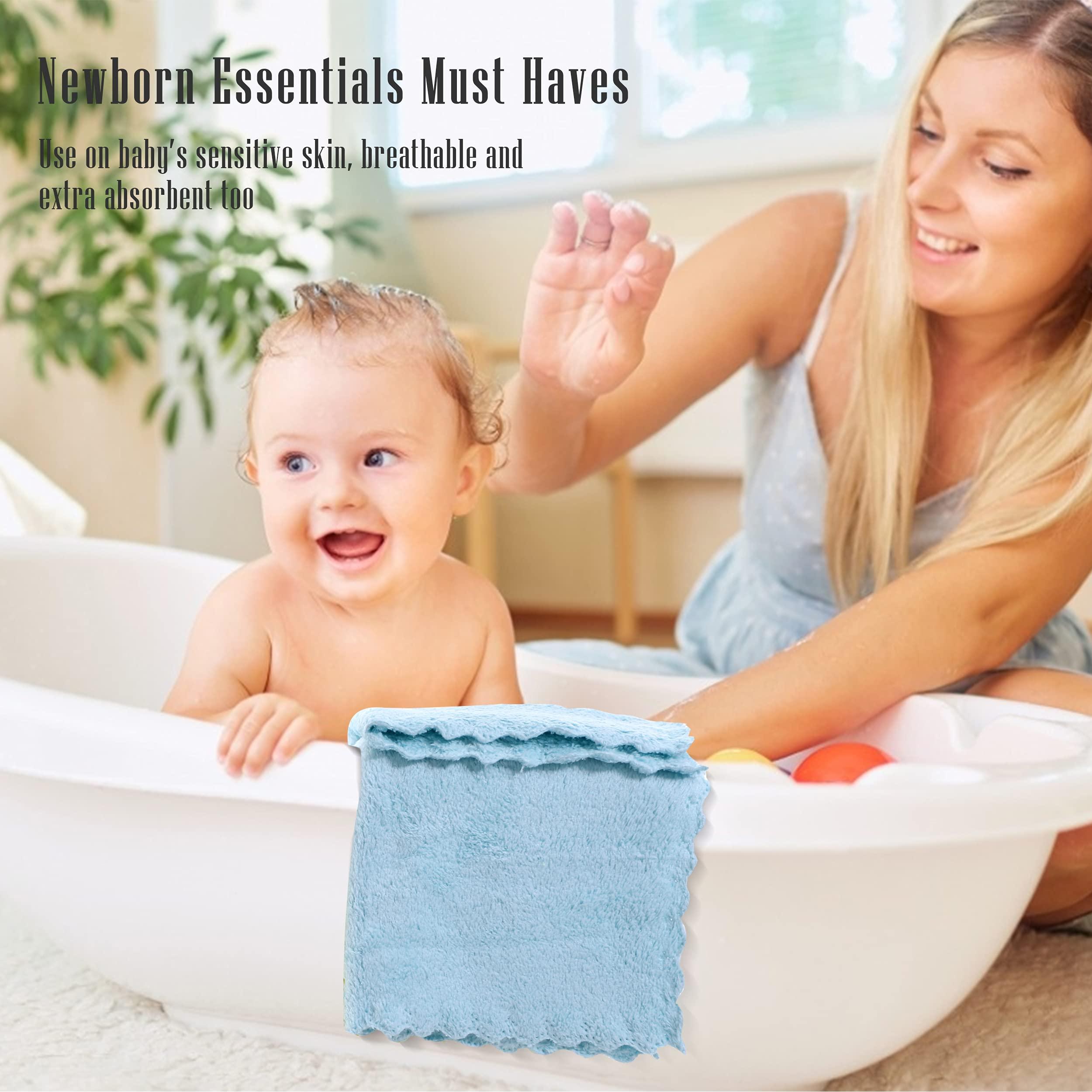 Cute Castle Ultra-Soft Baby Washcloths, 16 Pack - 9" by 9", Gentle on Sensitive Skin for Face and Body, Plush, Super Absorbent Wash Clothes for Girls and Boys - Image 6