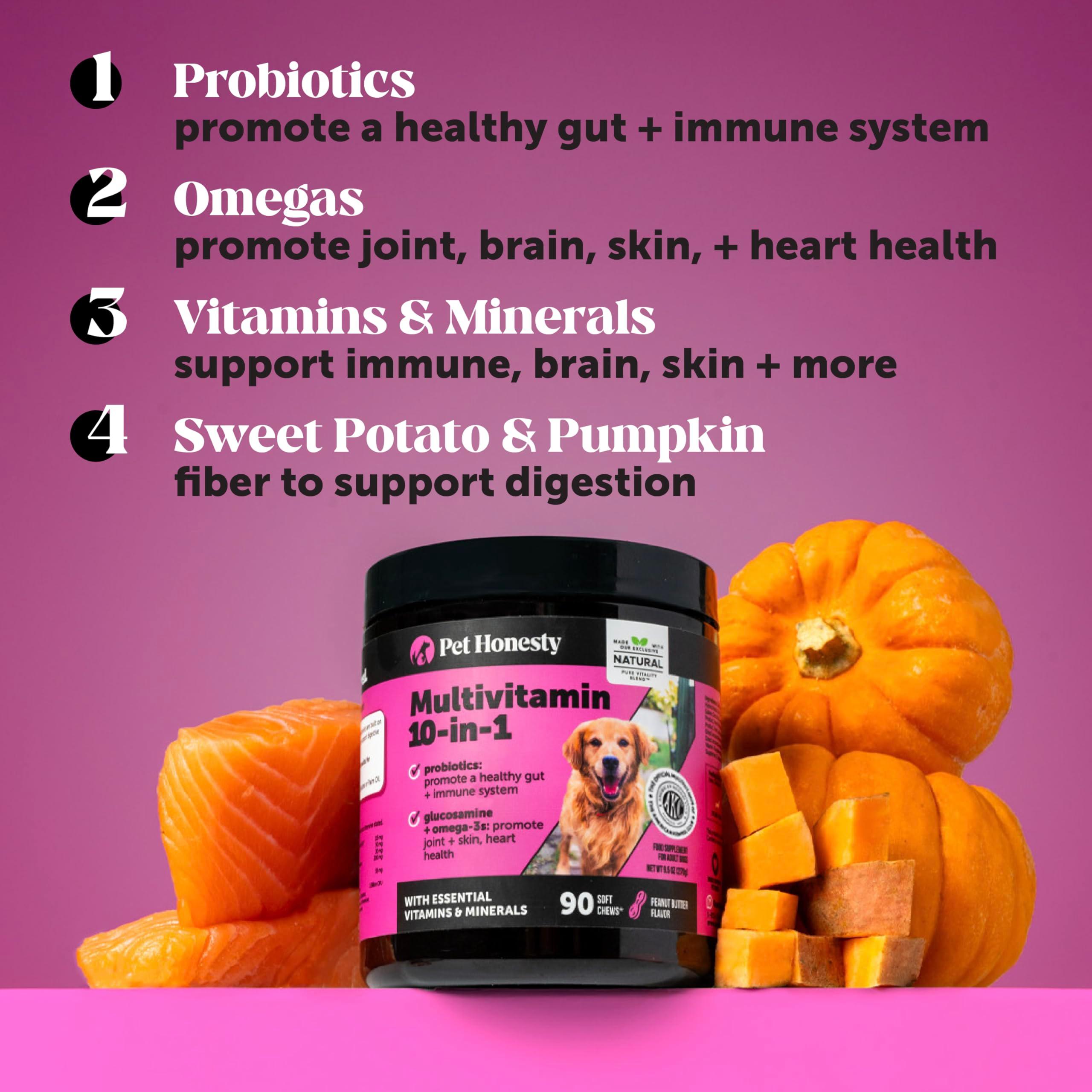 Multivitamin Dog Supplement, Glucosamine Chondroitin for Dogs, Probiotics, Omega Fish Oil, Dog Supplements & Vitamins, Vitamins for Skin and Coat Allergies (Chicken 90 ct) - Image 3