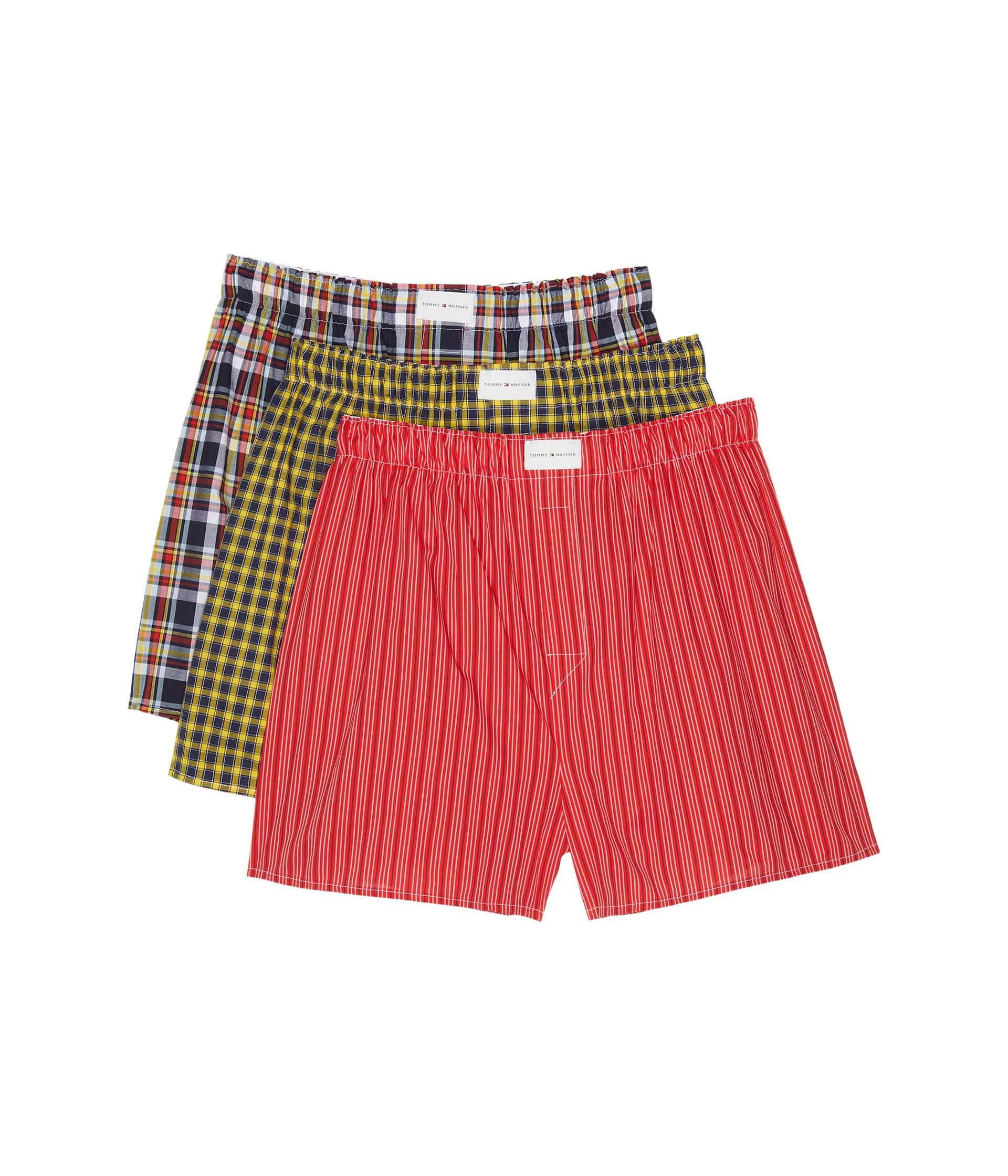 Tommy Hilfiger Men's Cotton Classic 3-Pack Woven Boxer