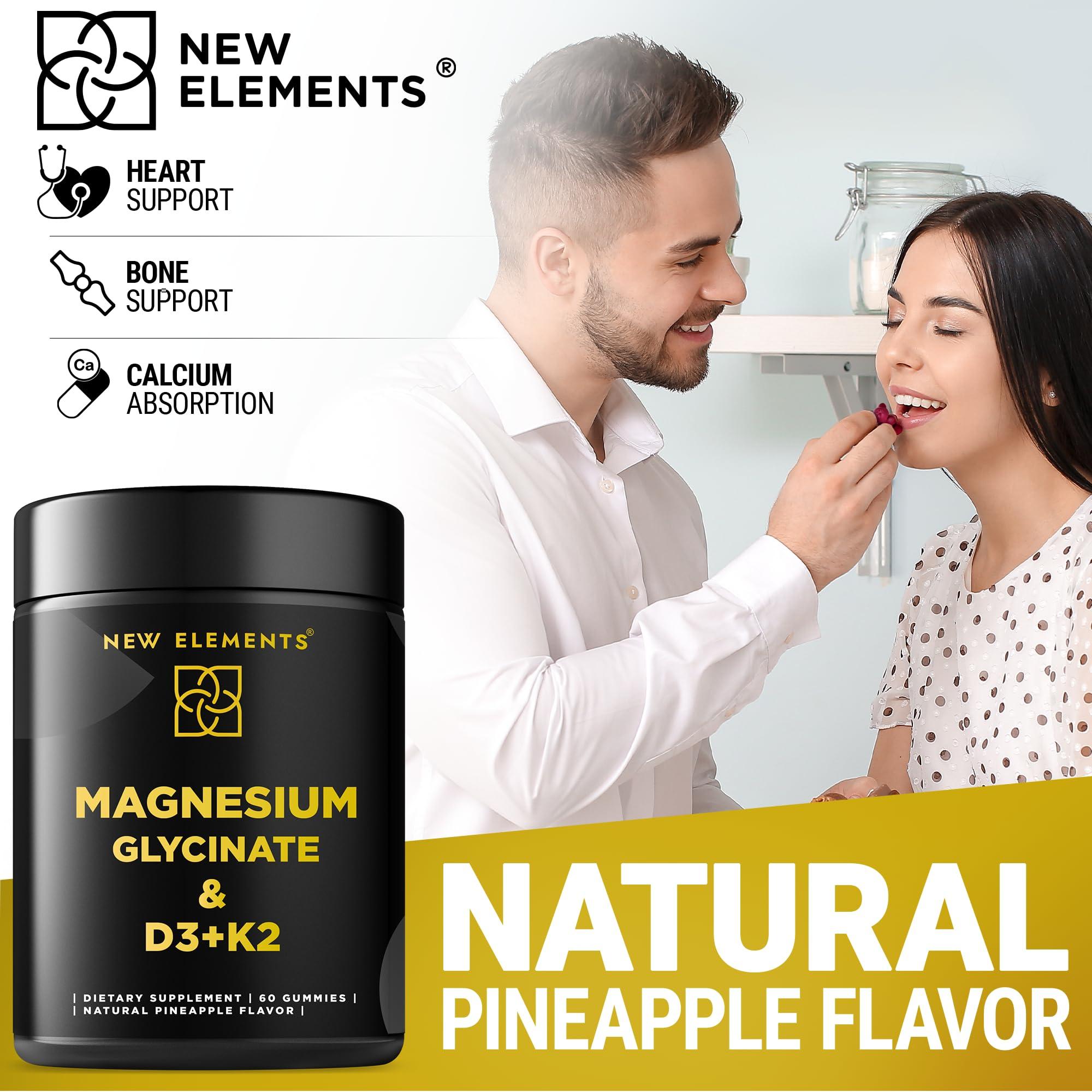 Calm Magnesium Glycinate Gummies 500mg with High-Potency Vitamin D3 10000iu & Vitamin K2 100mcg | Stress Relief, Relaxation & Bone Support for Adults | Vegan, Non-GMO, Gluten-Free, Pineapple Flavor - Image 5