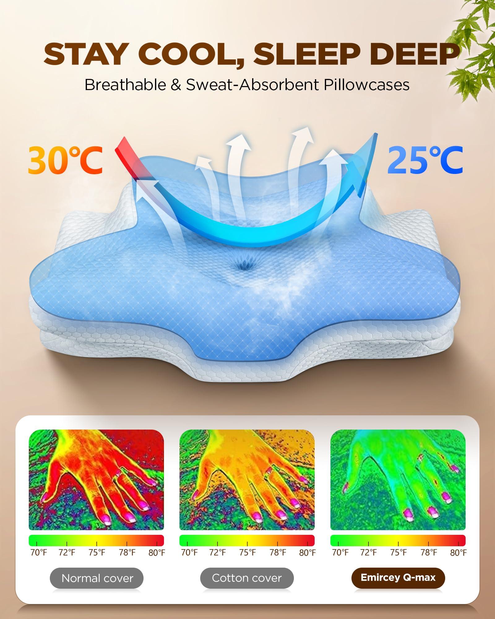 Dream Without Pain Cervical Neck Pillow for Sleeping, Ergonomic Side Sleeper Pillows for Adults, Cooling Orthopedic Pillow for Neck Relief Support, Memory Foam Pillows Back Stomach Sleepers - Image 5