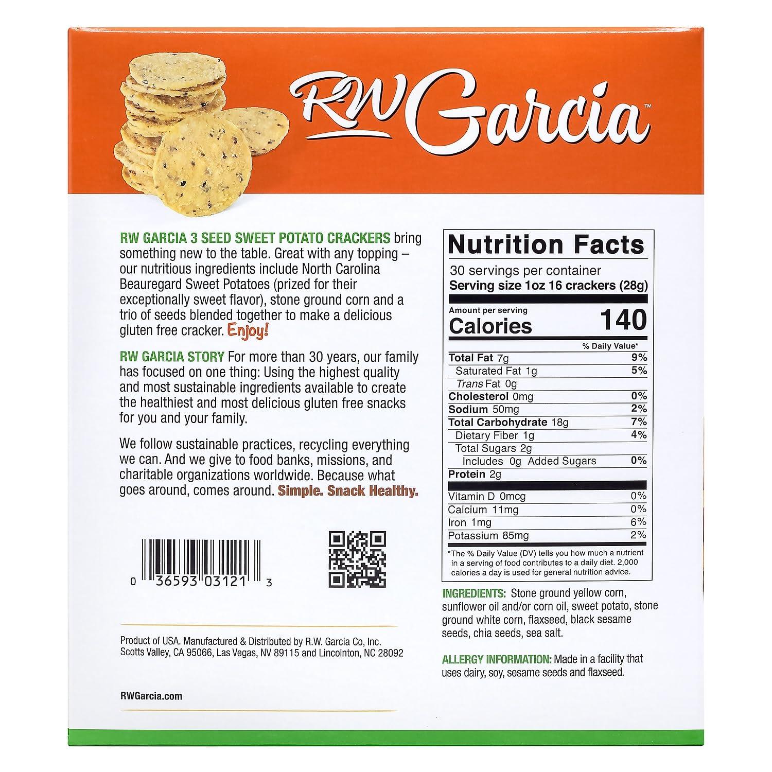 RW Garcia Sweet Potato 3 Seeds Crackers Net Wt 30 Ounce (2 X 15oz Bags), 30 Ounce ,, 1.87 Pound () - Image 2