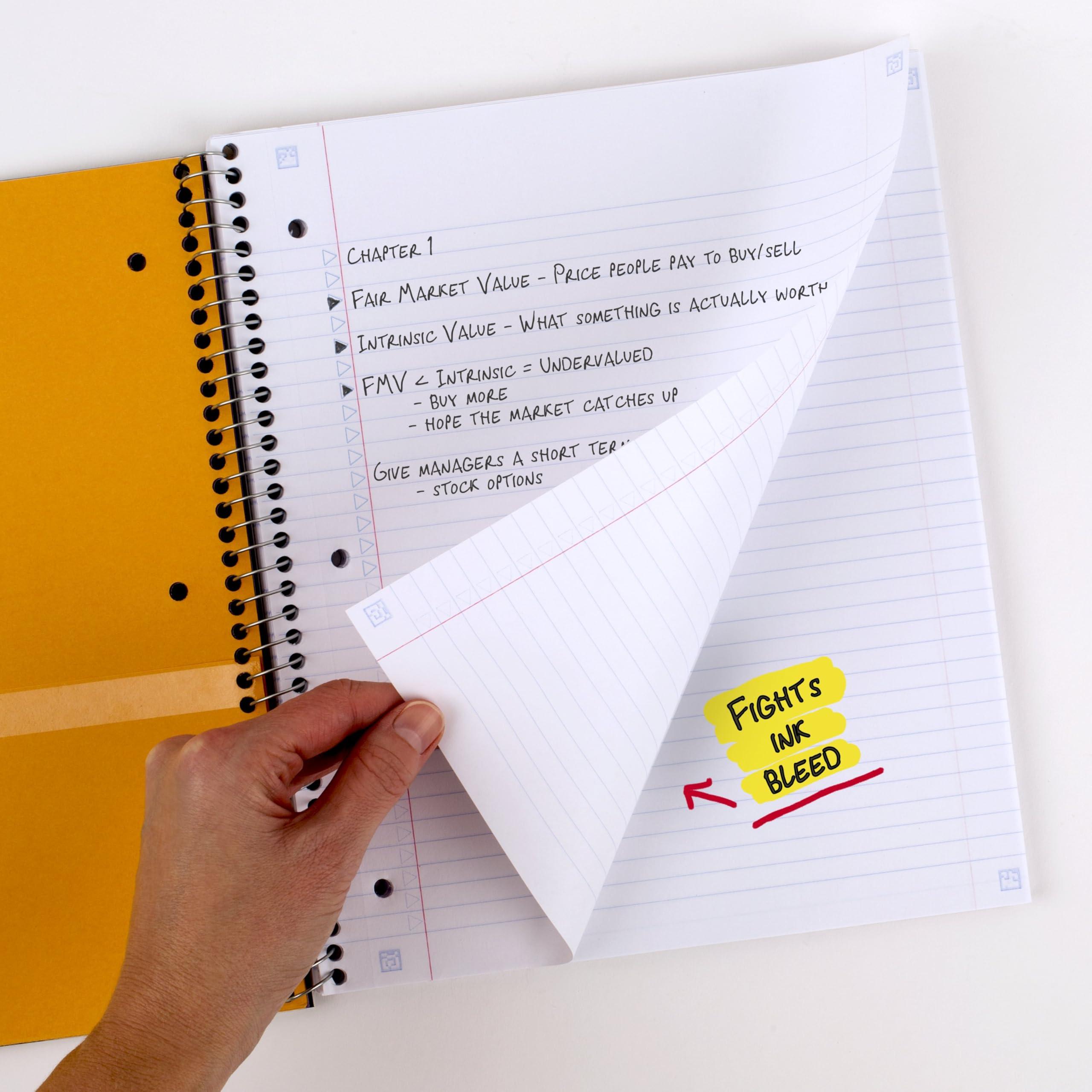Five Star Spiral Notebook + Study App, 5 Subject, College Ruled Paper, 8-1/2" x 11", 200 Sheets, Fights Ink Bleed, Water Resistant Cover, Pacific Blue (73635) - Image 4