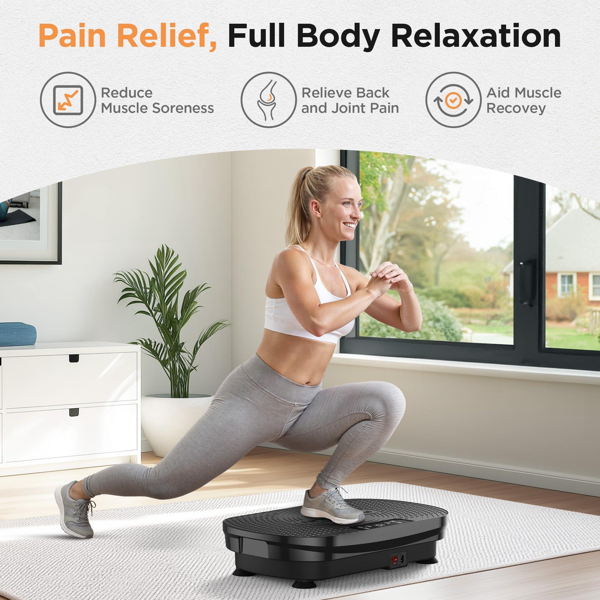 FEIERDUN Vibration Plate Exercise Machine, Vibration Plate for Lymphatic Drainage, Power Plate Vibration Platform for Weight Loss, Toning & Wellness - Image 4