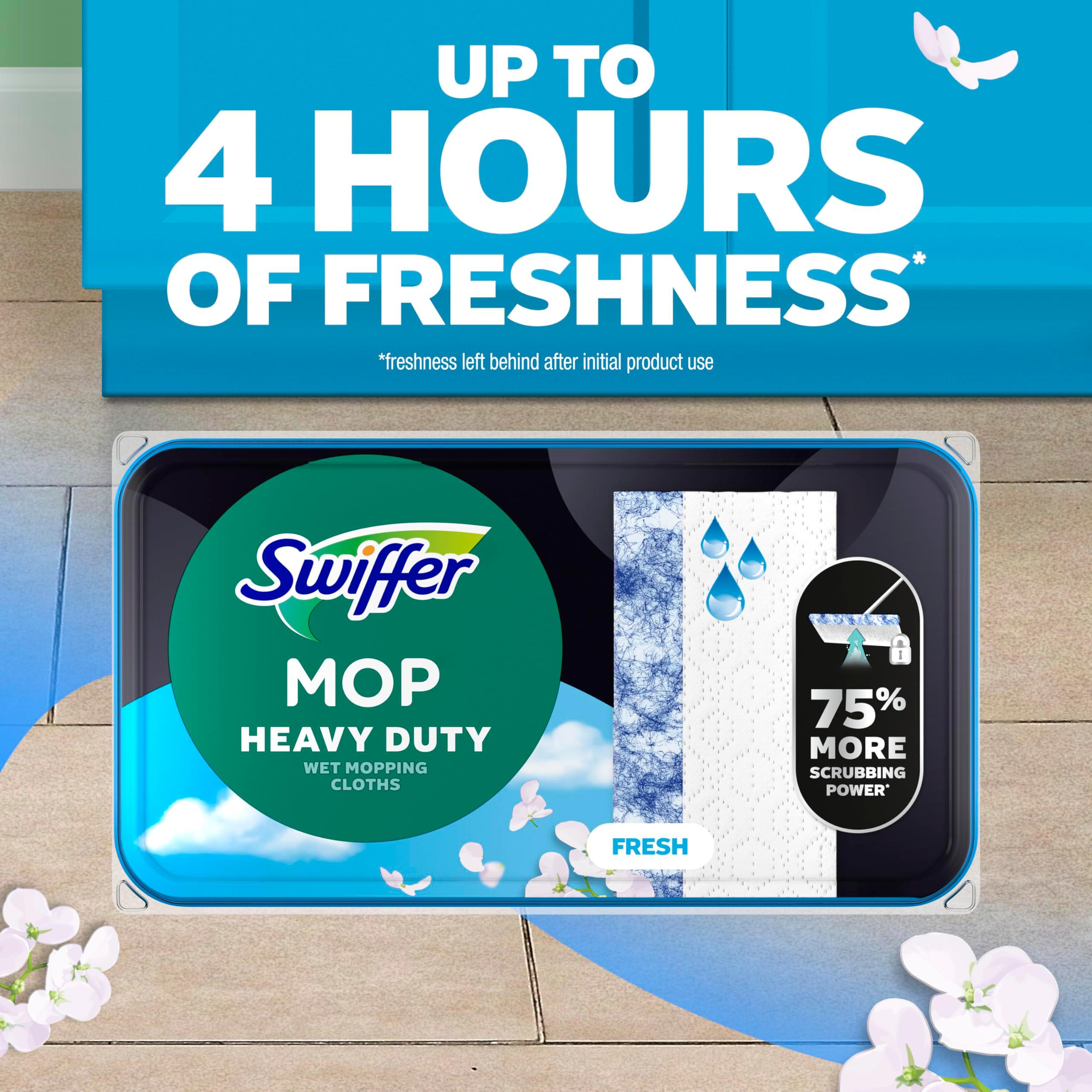 Swiffer Sweep + Mop, Wet Pads Refill, Floor Cleaner, Cleaning Cloths, Heavy Duty, Fresh, 20ct - Image 5