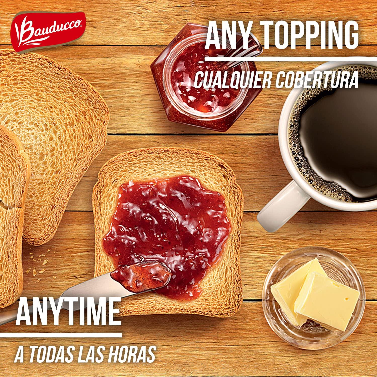 Bauducco Toast Baked with Whole Wheat - Delicious, Light & Crispy Toasted Bread - Ready-to-Eat Breakfast Toast & Sandwich Bread - No Artificial Flavors - 5.0 oz (Pack of 01) - Image 5