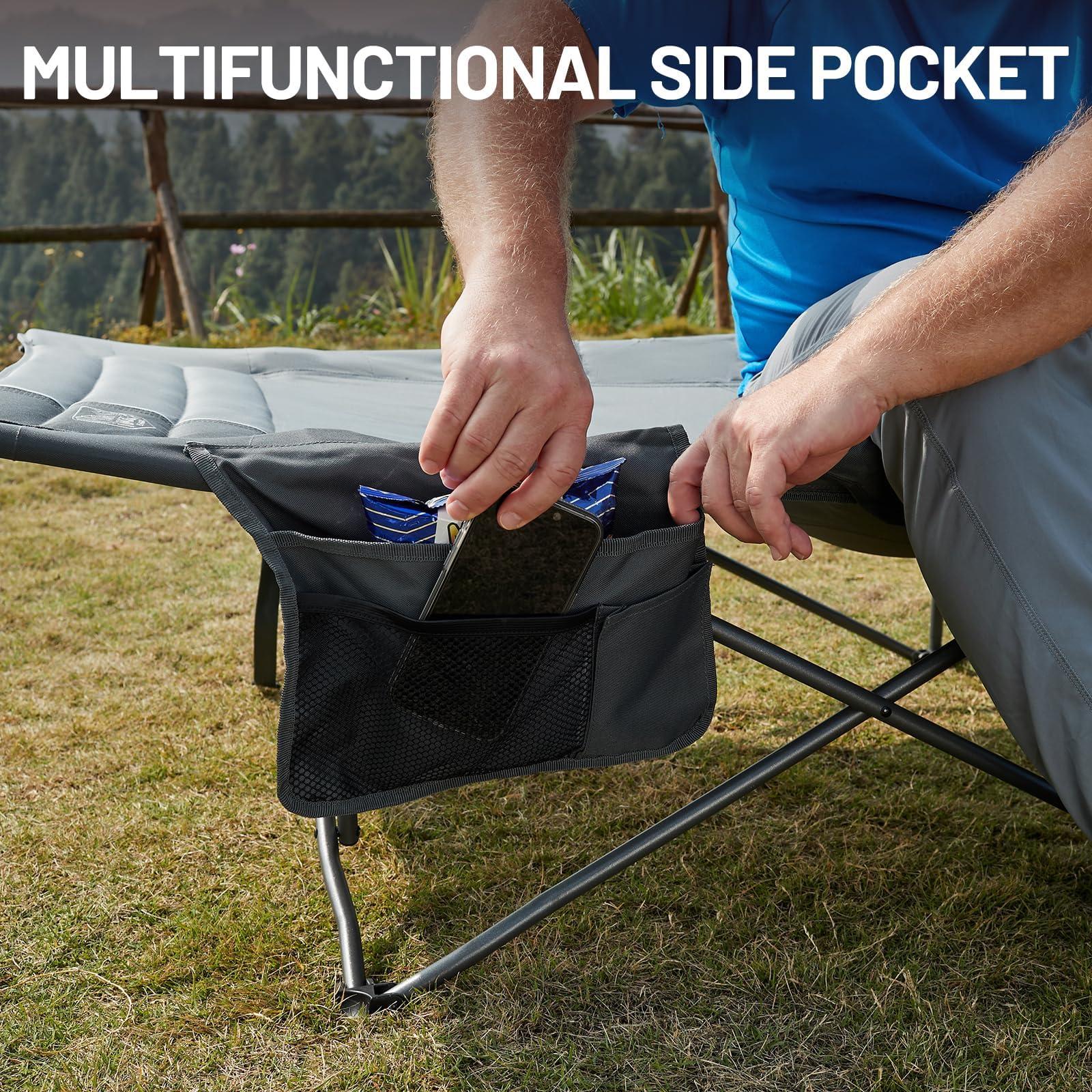 TIMBER RIDGE Extra Wide Heavy Duty Camping Cot for Adult, Easy Set Up Oversized Sleeping Cot with Carry Bag for Camping, Travel and Outdoors, Support up to 450lbs - Image 6
