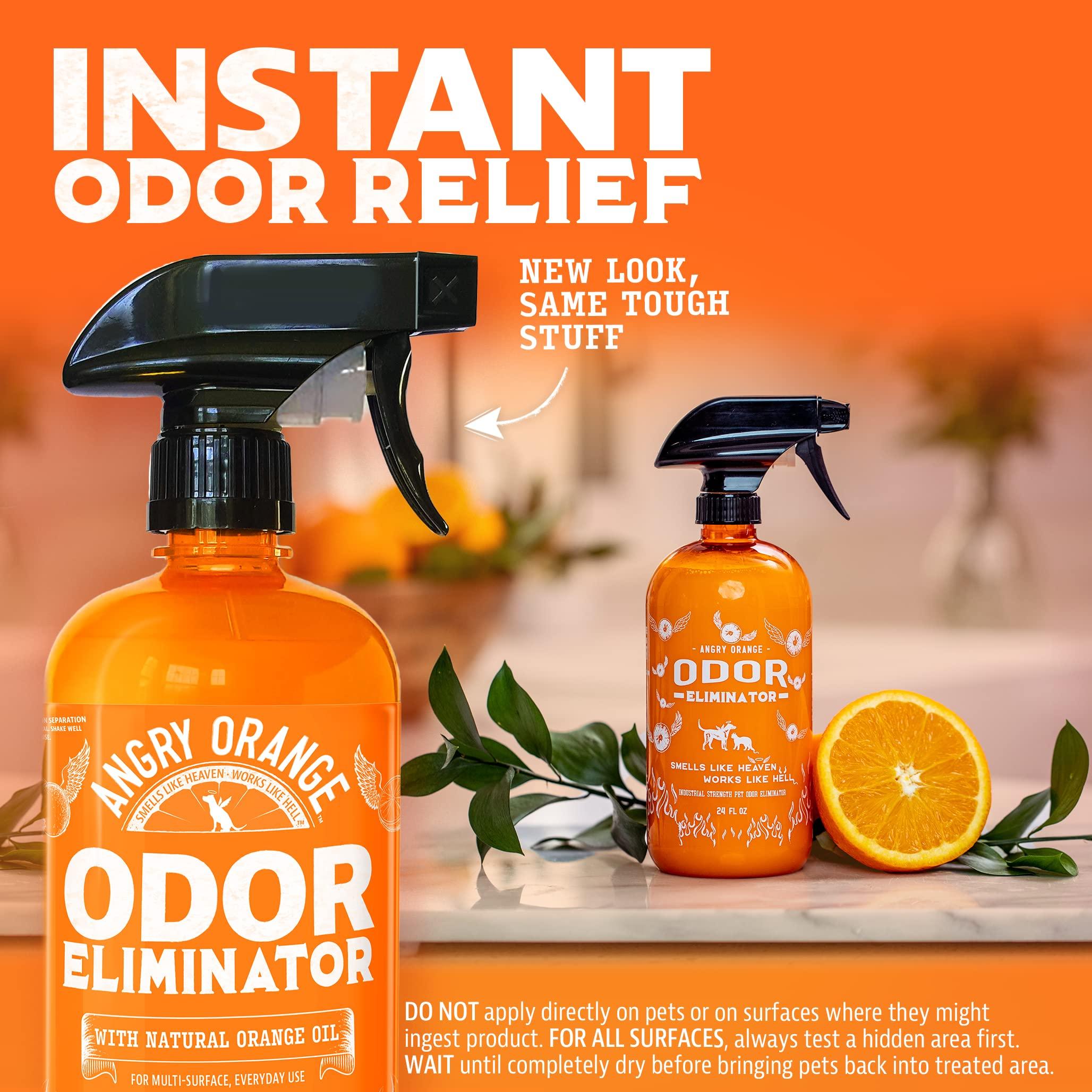 ANGRY ORANGE Pet Odor Eliminator for Dog and Cat Urine, Carpet Stains, and Strong Smells – Citrus Cleaner with Natural Orange Oil – 24 oz - Image 2