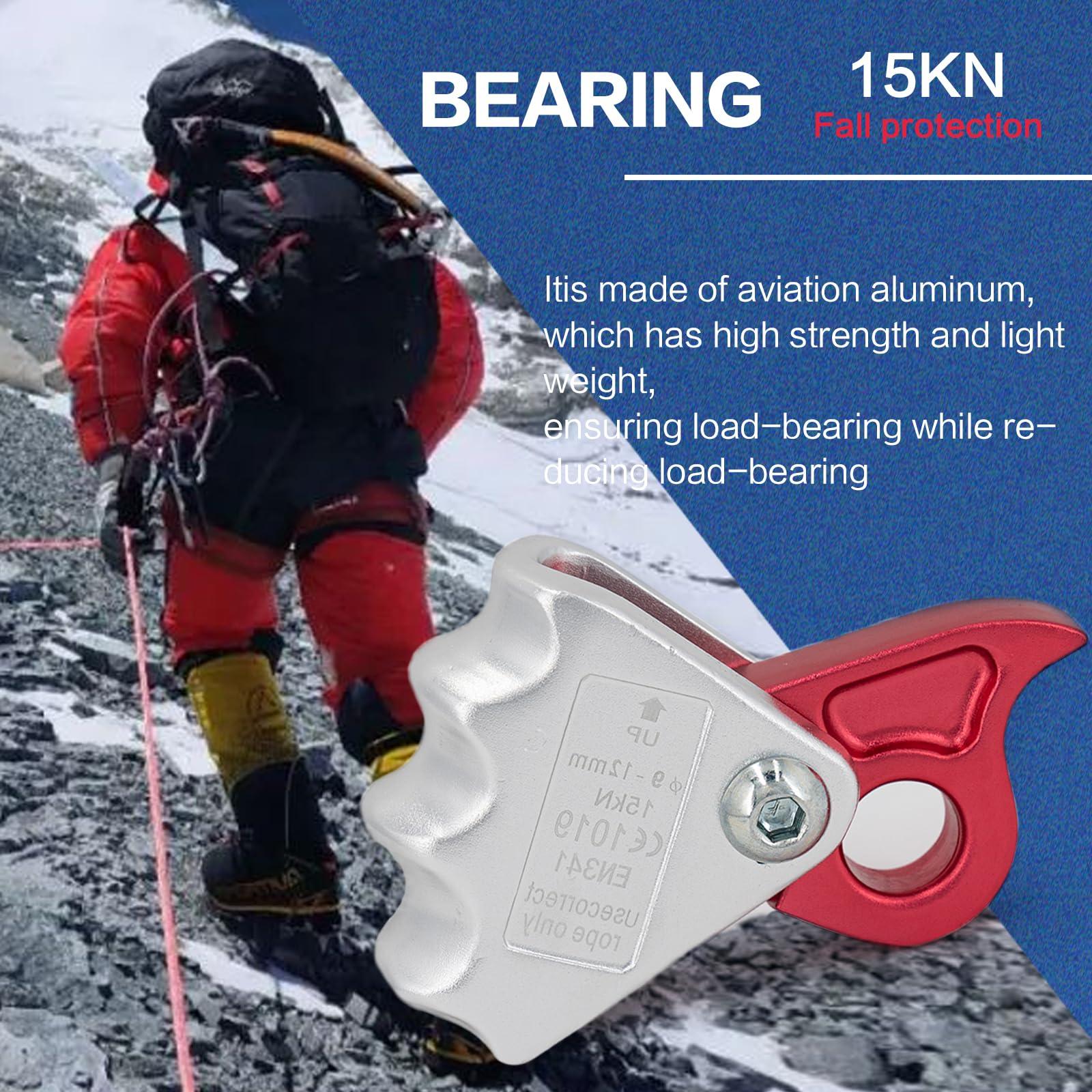 Rope Grab with 15KN Quick Lock Rock Climbing Fall Protection Outward Bound Training Protection Fire Rescue Power Engineering Riser - Image 4