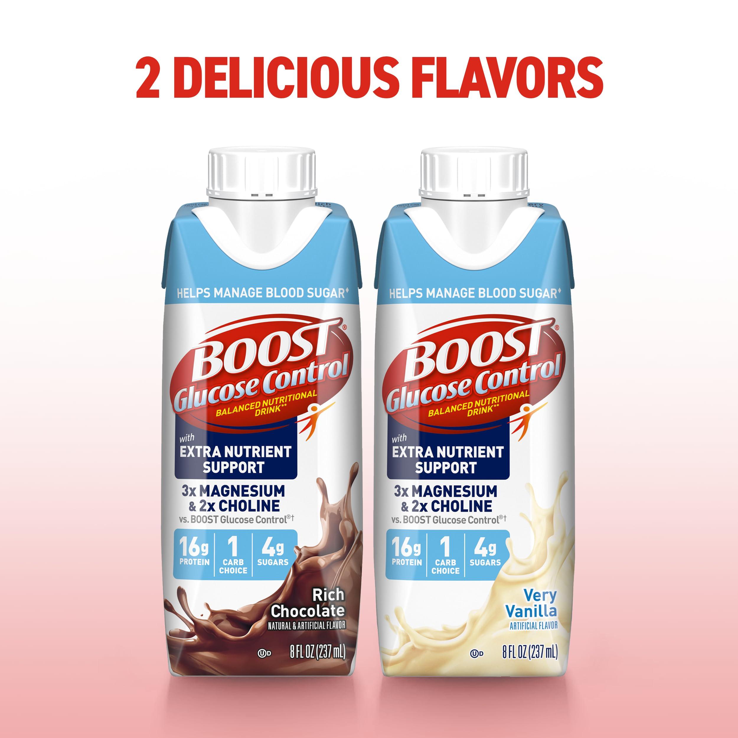 BOOST Glucose Control Ready to Drink Nutritional Drinks with Extra Nutrient Support Drink, Rich Chocolate, 8 Fl Oz, Pack of 24 - Image 5